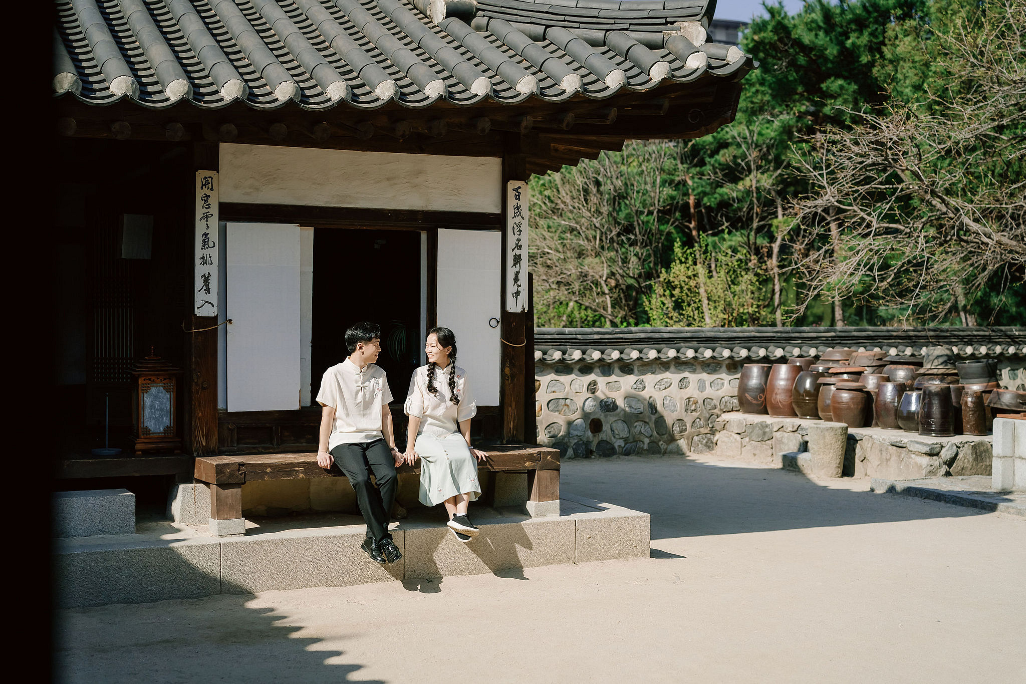 Seoul Pre-Wedding Photoshoot | Seoul Forest, Namsan Tower & Namsangol Hanok Village at Namsangol Hanok Village pre-wedding photo