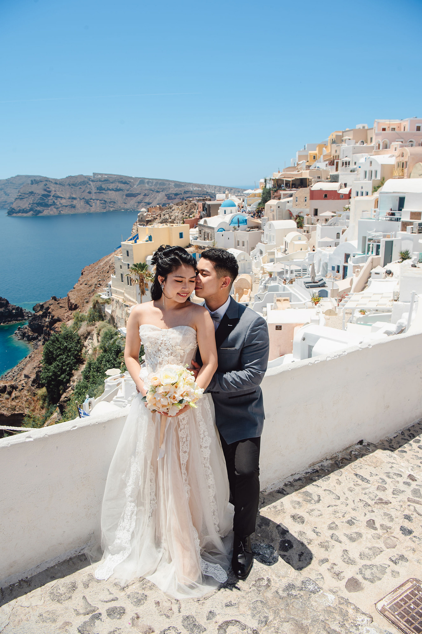 Santorini Pre-Wedding Photoshoot | Imerovigli, Firostefani & Finikia at Firostefani pre-wedding photo