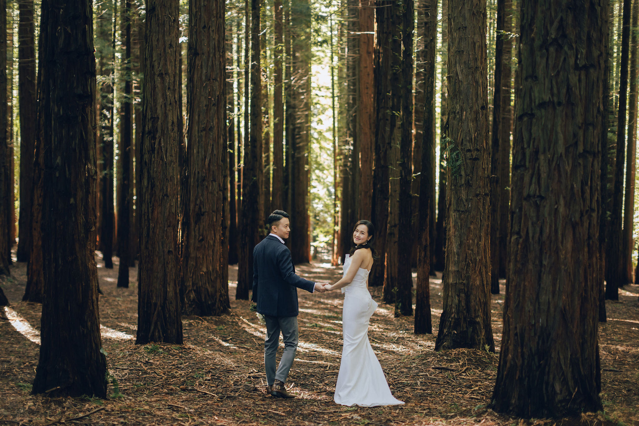 Melbourne Pre-Wedding Photoshoot | Cafe, Redwood Forest, City Streets & Carlton Gardens at Redwood Forest pre-wedding photo