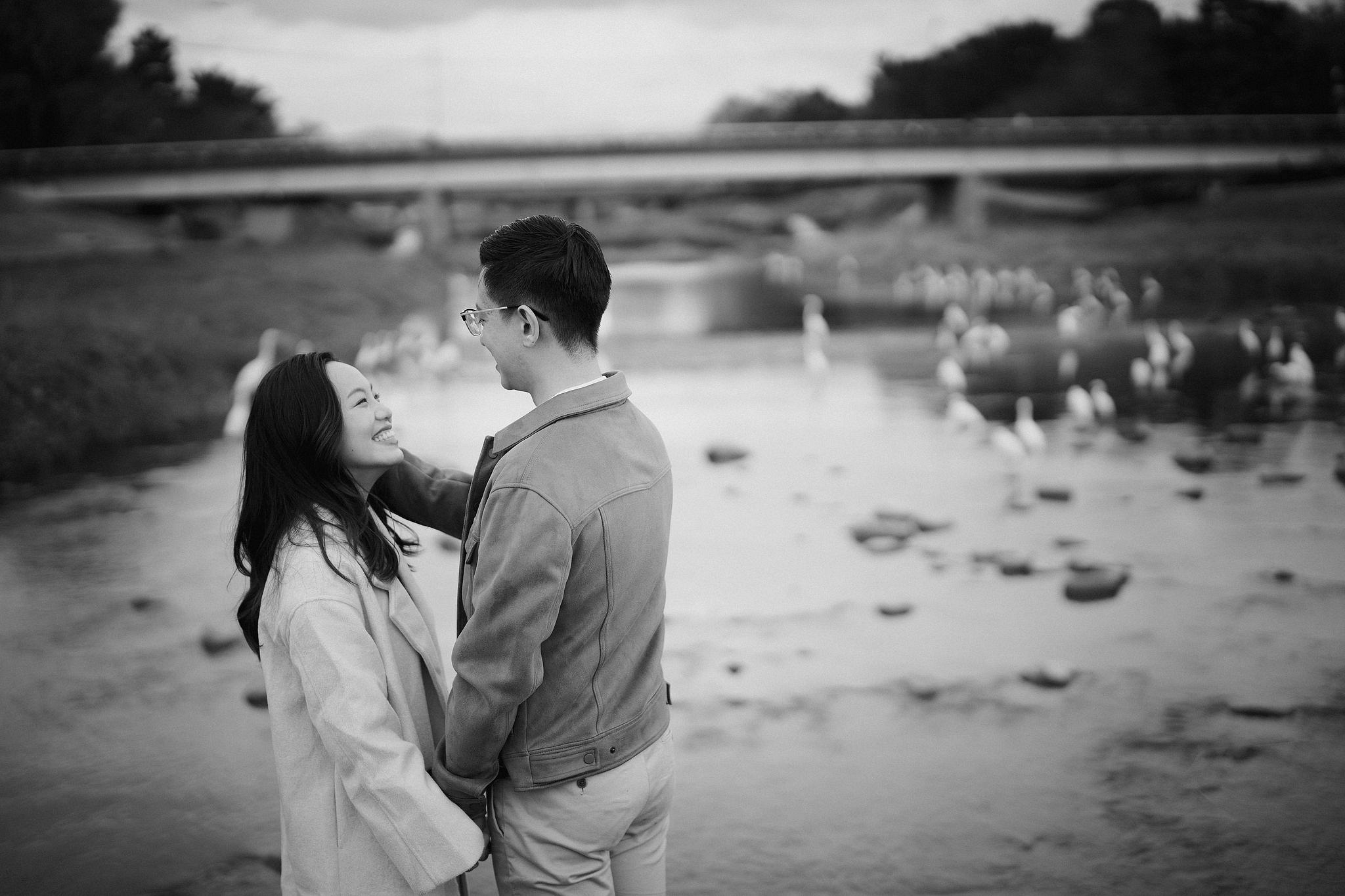 Kyoto Pre-Wedding Photoshoot | Kamo River, Nara Deer Park & Mt. Wakakusa at Kamo River pre-wedding photo