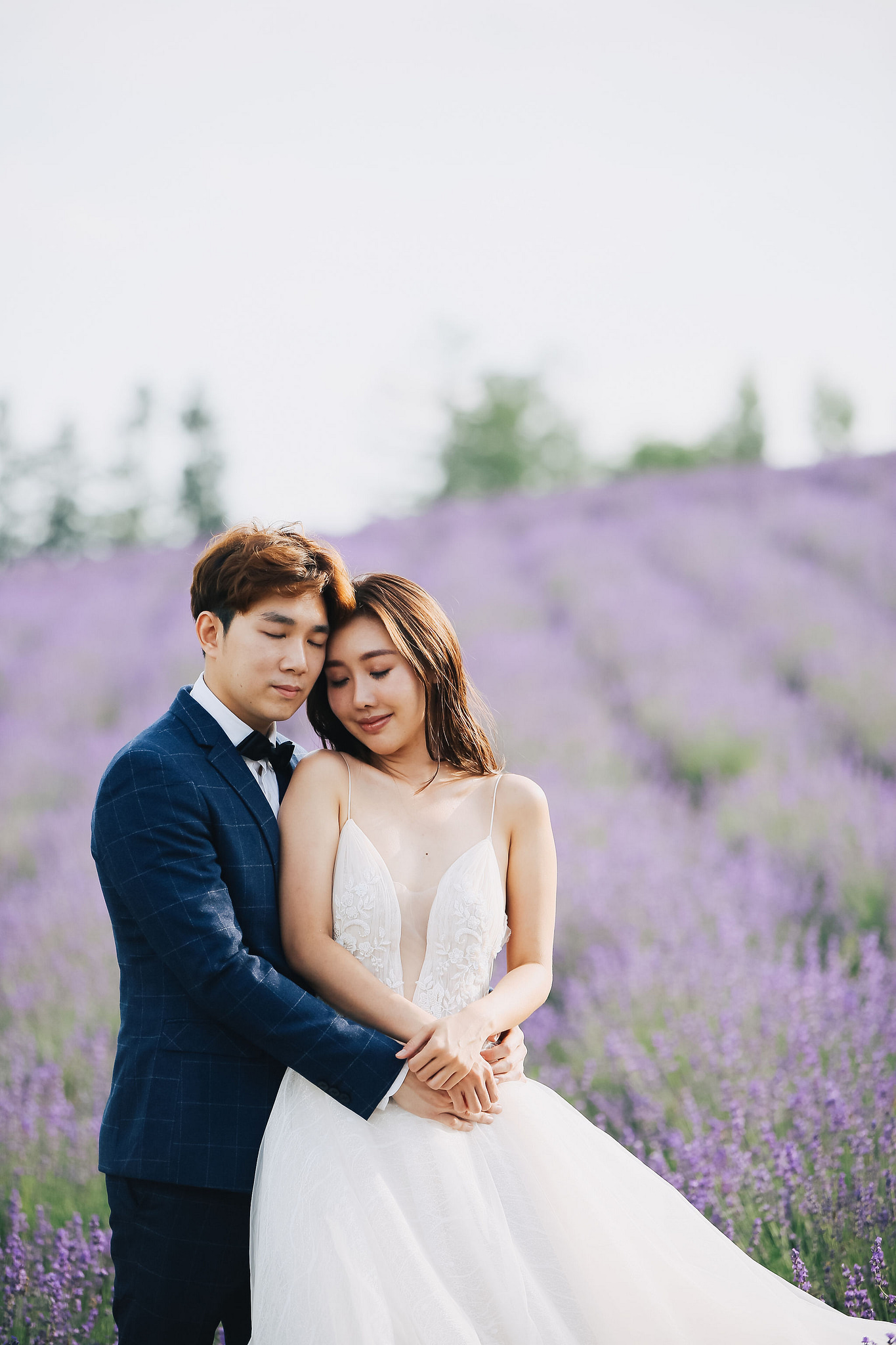Photographer In Hokkaido: Pre-Wedding Photoshoot At Blue Pond And Saika No Sato Flower Farm at Blue Pond & Lavender Park pre-wedding photo