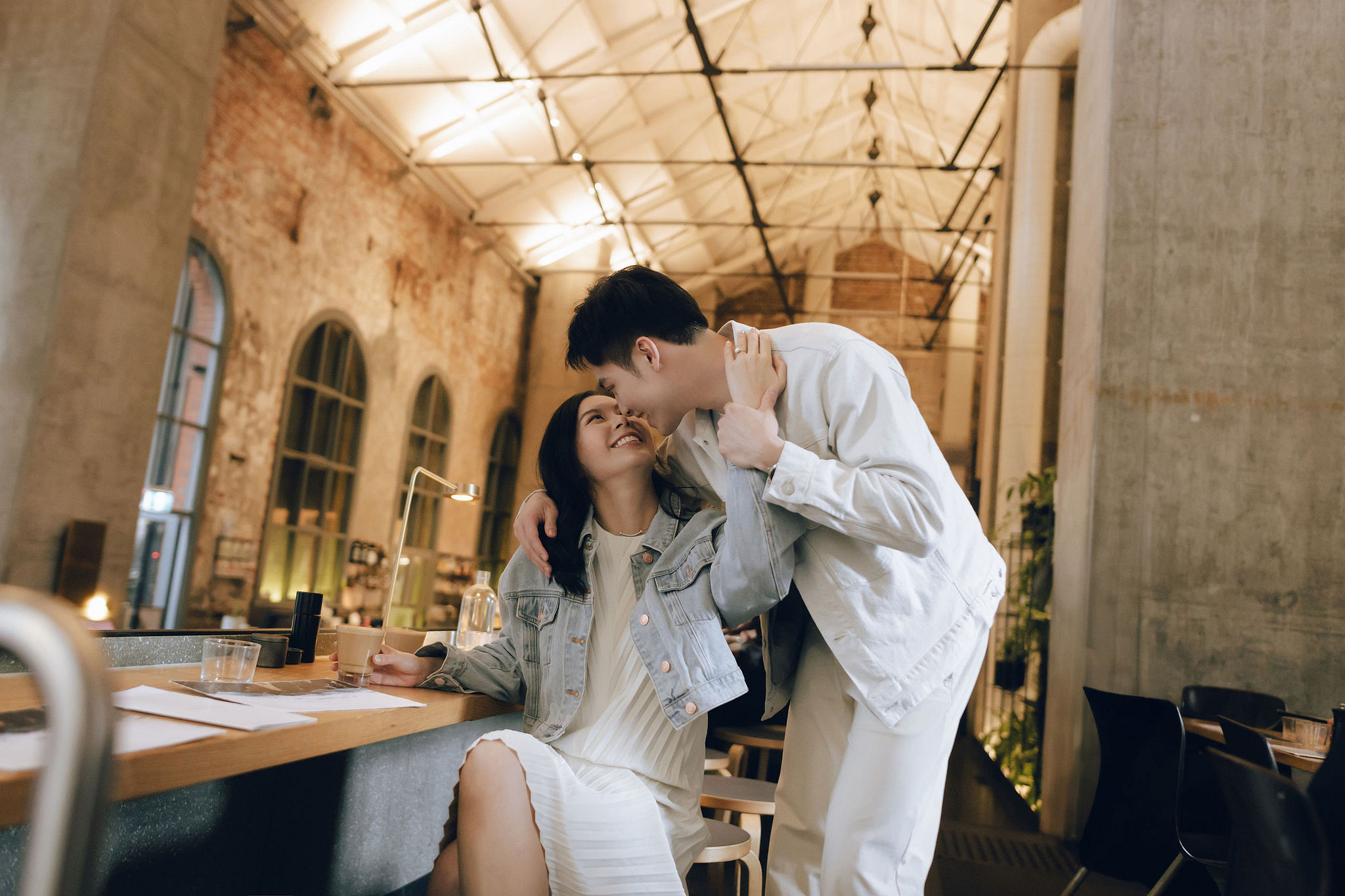 Melbourne Pre-Wedding Photoshoot | Redwood Forest, Higher Ground Cafe & Carlton Gardens at Higher Ground Cafe pre-wedding photo