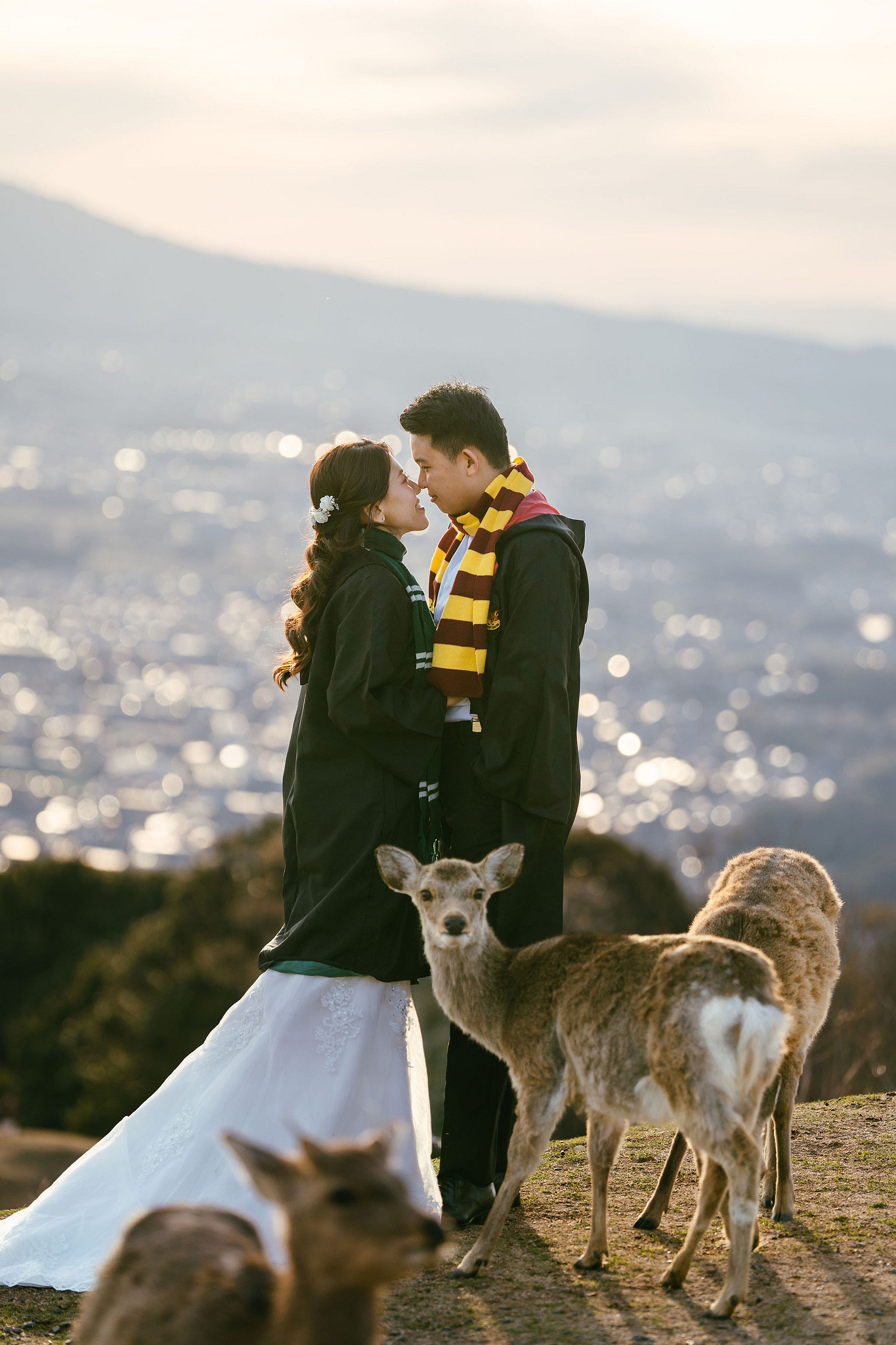 Kyoto Pre-Wedding Photoshoot | Nara Park, Gion & Mount Wakakusa at Mount Wakakusa pre-wedding photo