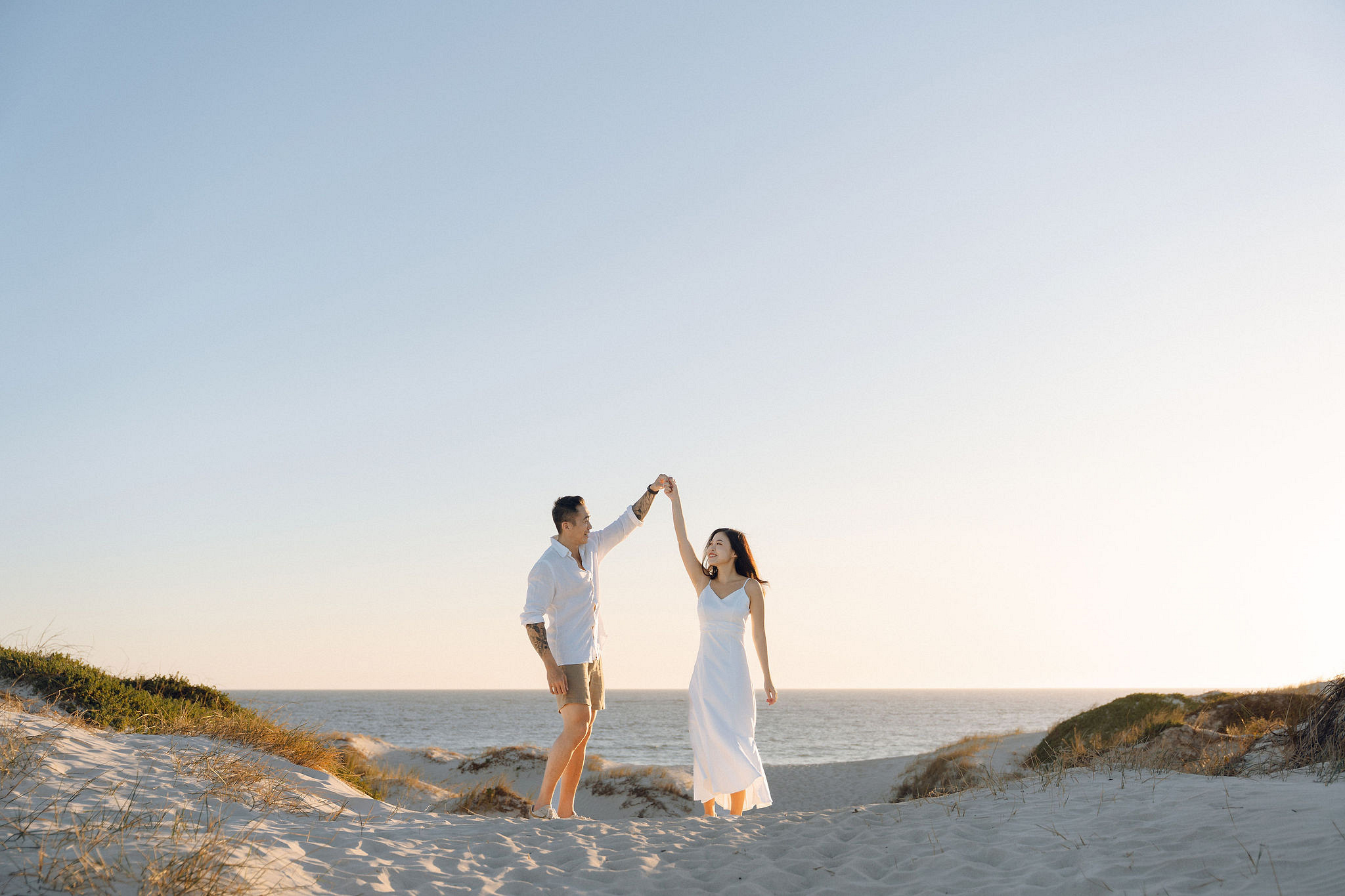 Perth Pre-Wedding Photoshoot | Bell Rapids, Lancelin & Trigg Beach at Trigg Beach pre-wedding photo