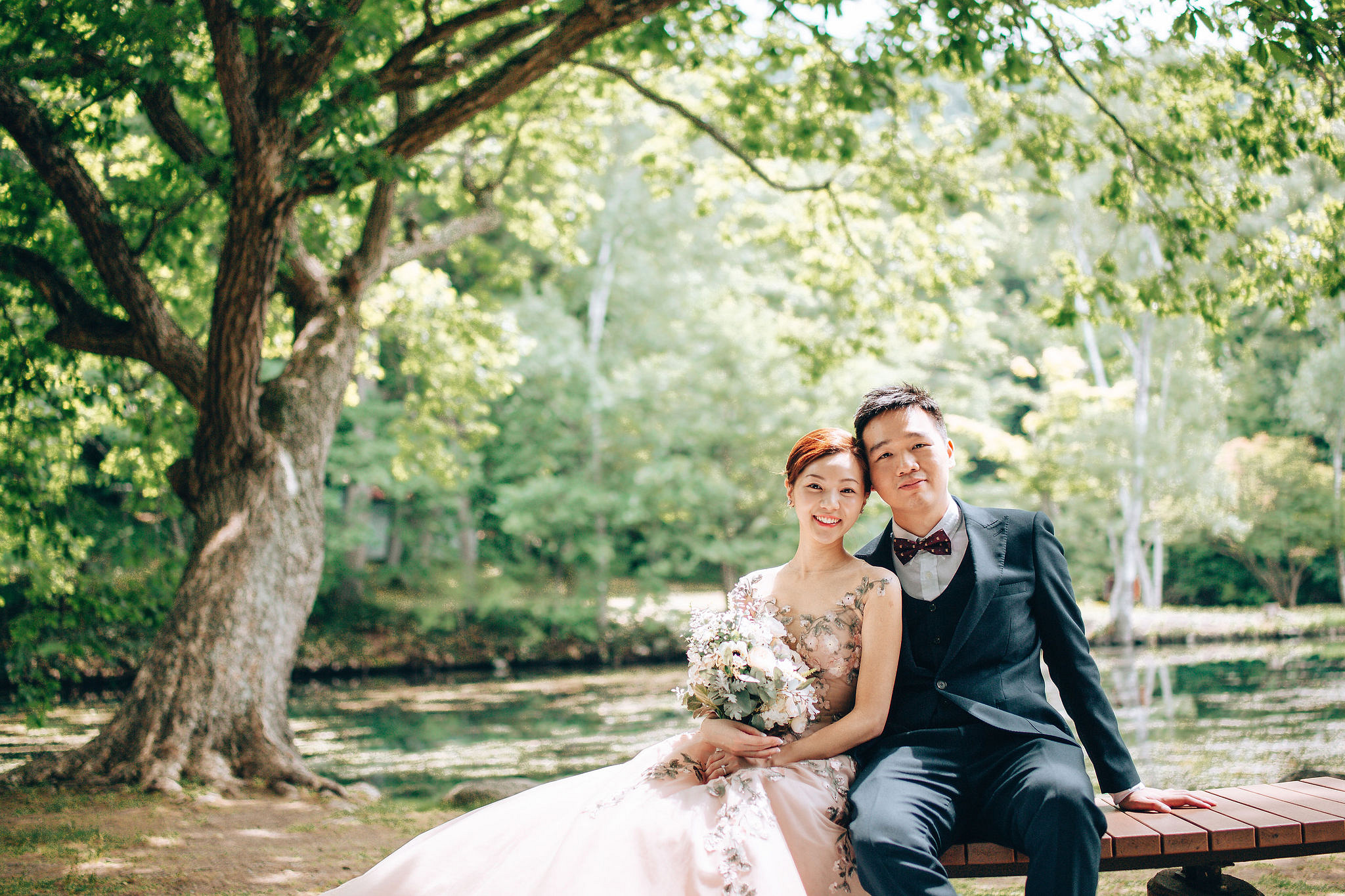 Hokkaido Summer Rainbow Flowers and Railway Track Japan Prewedding Photoshoot at Furano pre-wedding photo