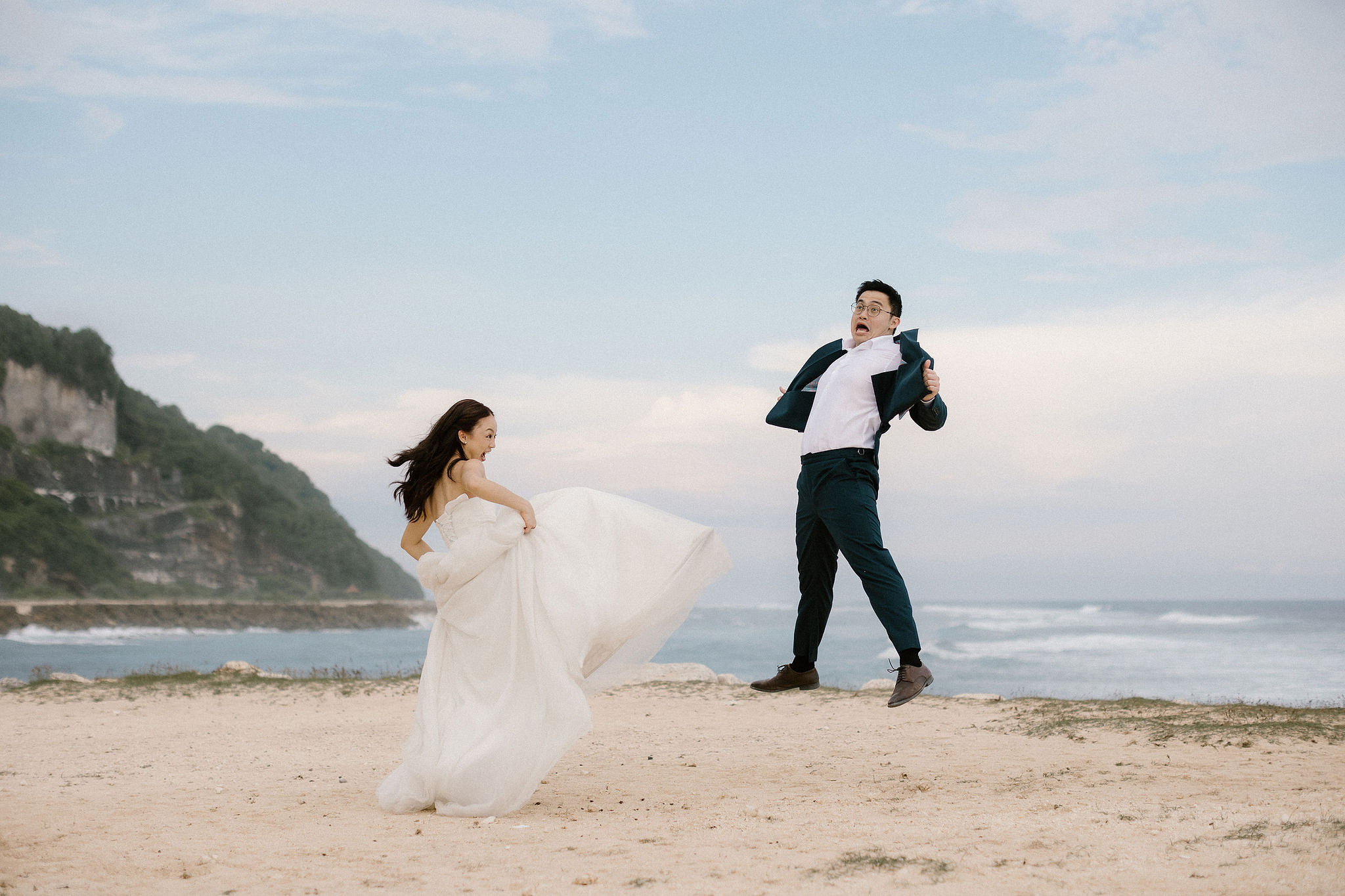 Bali Pre-Wedding Photoshoot | Pinggan Village, Lava Fields, Twin Cliff Valley & Beach at Twin Cliff Valley & Beach pre-wedding photo