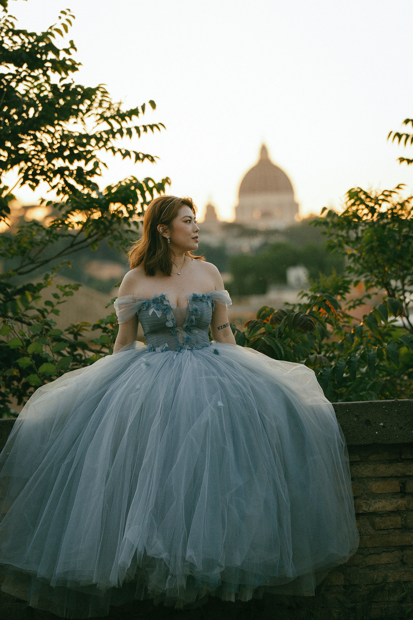 Rome Pre-Wedding Photoshoot | Rome Streets, Capitoline Hill, Basilica of St. Anthony, Villa Borghese & Giardino di Sant’Alessio at Giardino di Sant’Alessio pre-wedding photo
