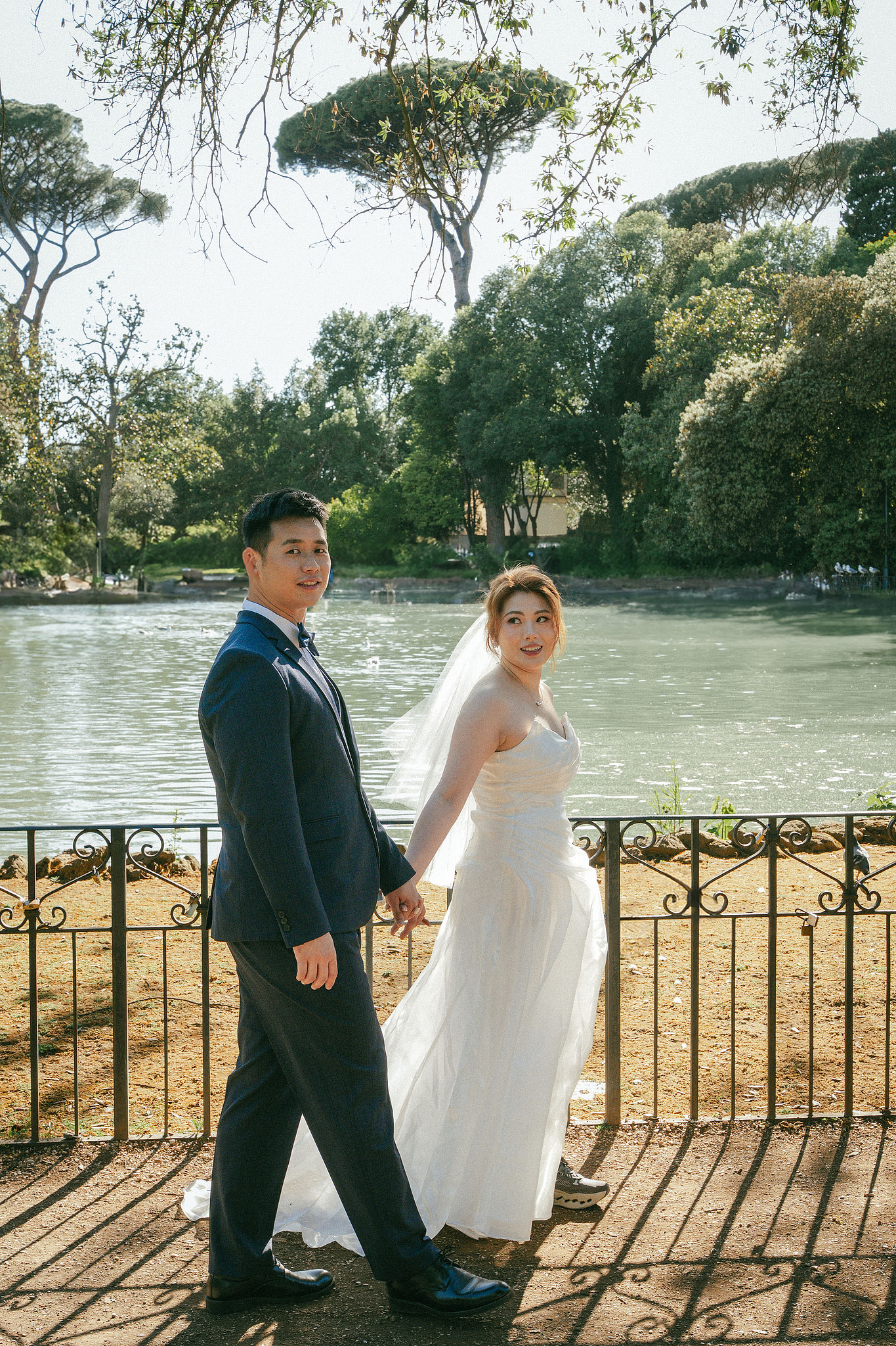 Rome Pre-Wedding Photoshoot | Rome Streets, Capitoline Hill, Basilica of St. Anthony, Villa Borghese & Giardino di Sant’Alessio at Villa Borghese pre-wedding photo