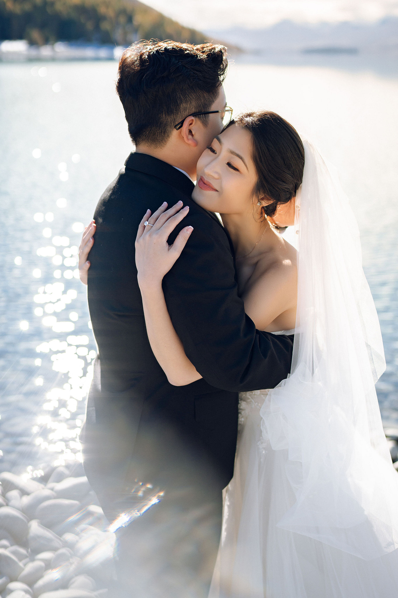 New Zealand Pre-Wedding Photoshoot | Arrowtown, Isobel Glacier, Alpaca Farm, Lake Tekapo & Mount Cook National Park at Lake Tekapo pre-wedding photo