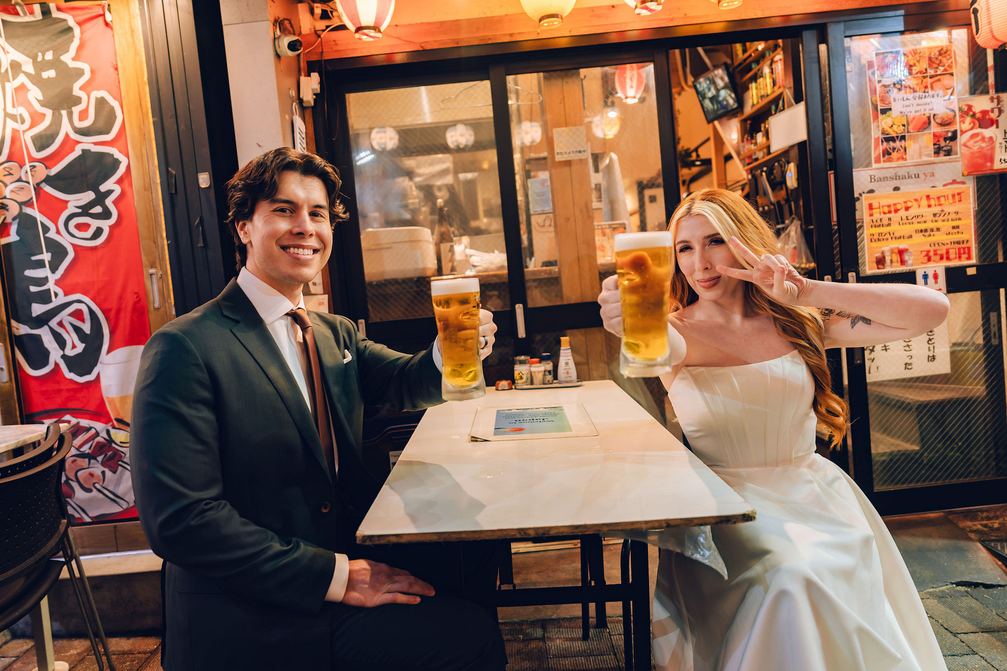 Tokyo & Mt. Fuji Pre-Wedding Photoshoot | Tokyo Garden Shrine, Lake Kawaguchiko & Shinjuku Street at Shinjuku Streets pre-wedding photo