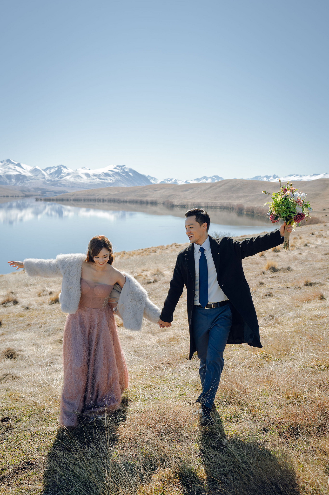 New Zealand Pre-Wedding Photoshoot | Coromandel Peak, Lake Wakatipu & Queenstown, Skippers Canyon, Lake Tekapo, Mount Cook National Park & Glacier at Lake Wakatipu & Queenstown pre-wedding photo