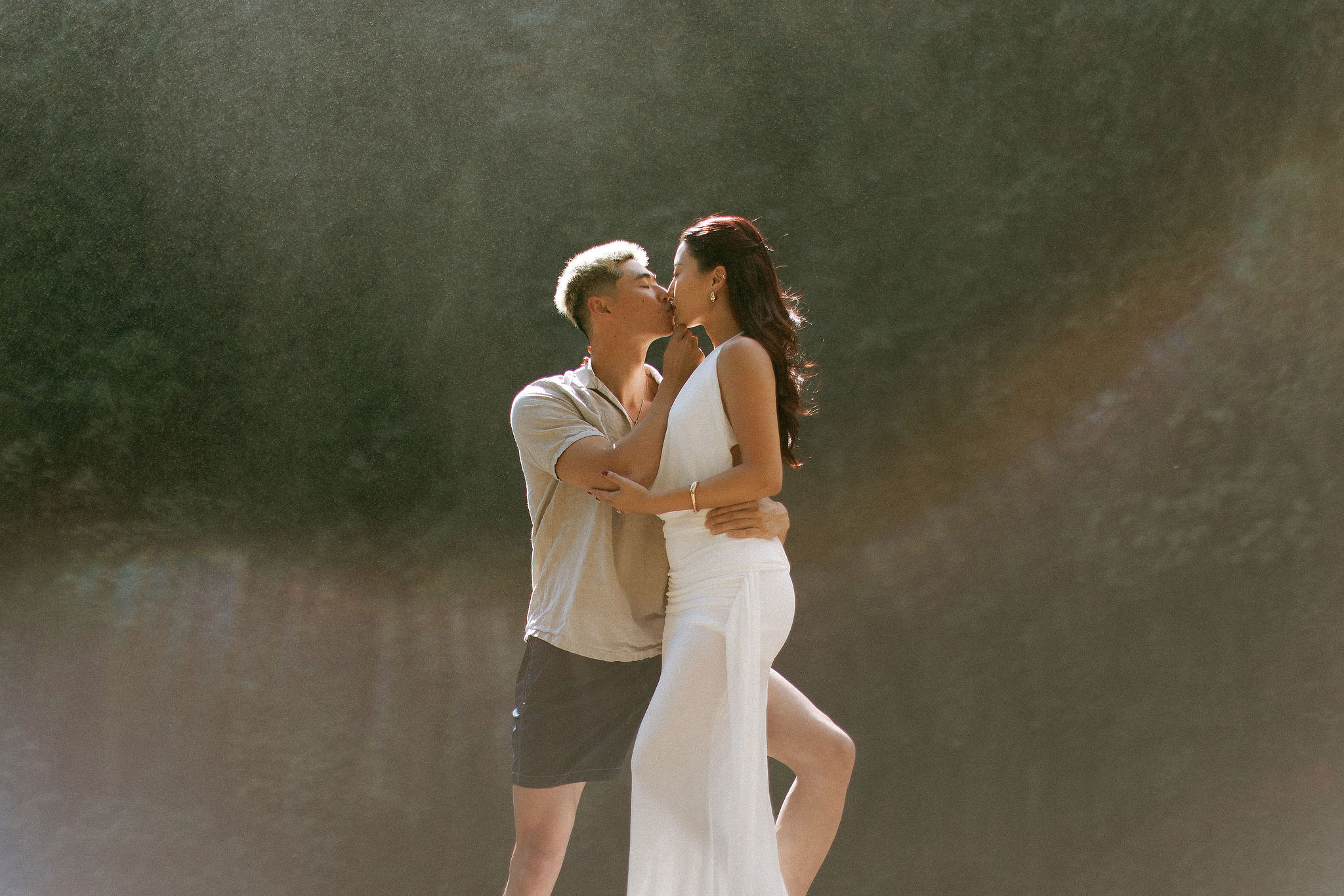 Bali Pre-Wedding Photoshoot | Lake Tamblingan, Kebun Raya Botanic Gardens & Blangsinga Waterfall at Blangsinga Waterfall pre-wedding photo