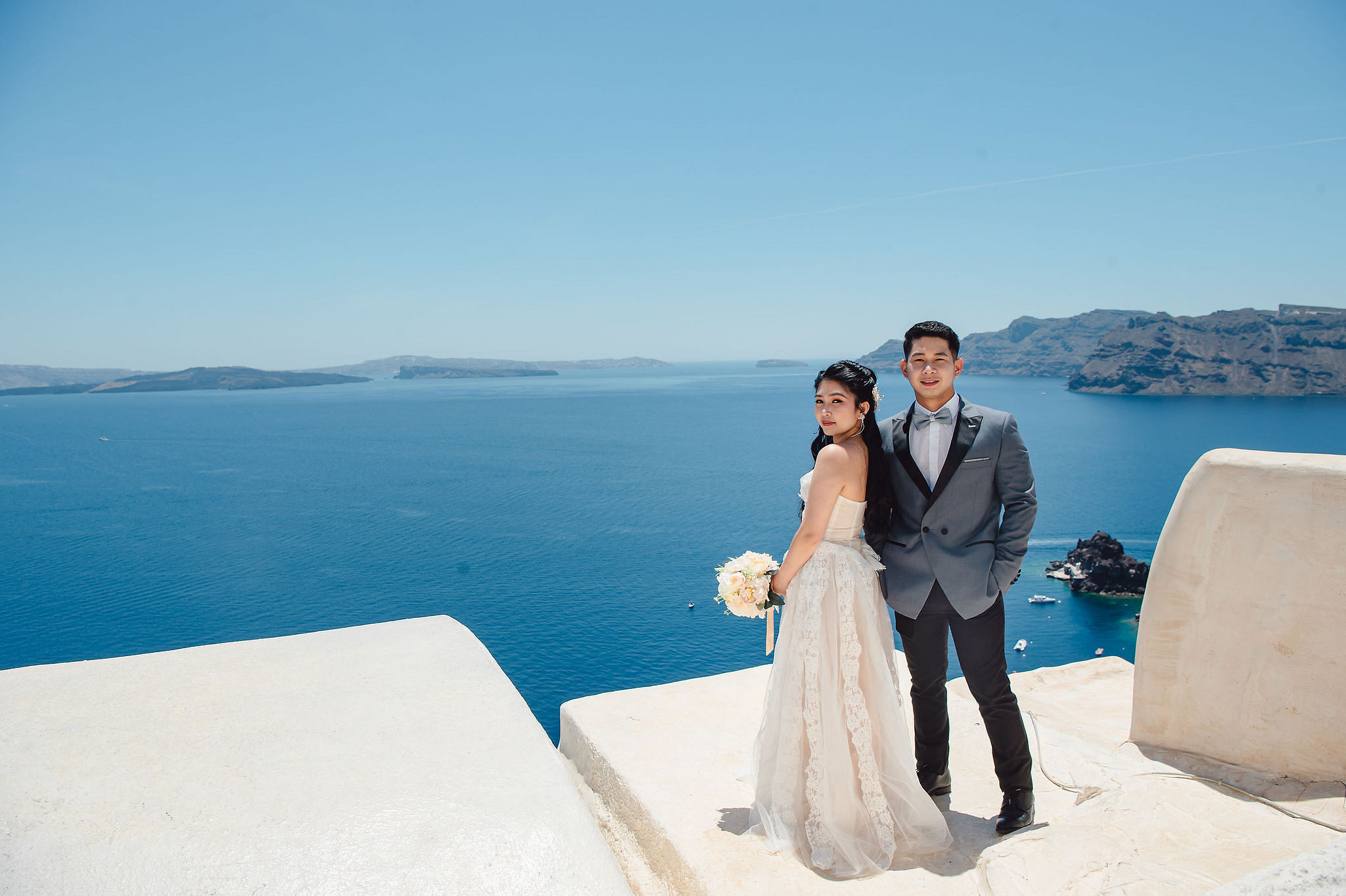 Santorini Pre-Wedding Photoshoot | Imerovigli, Firostefani & Finikia at Firostefani pre-wedding photo