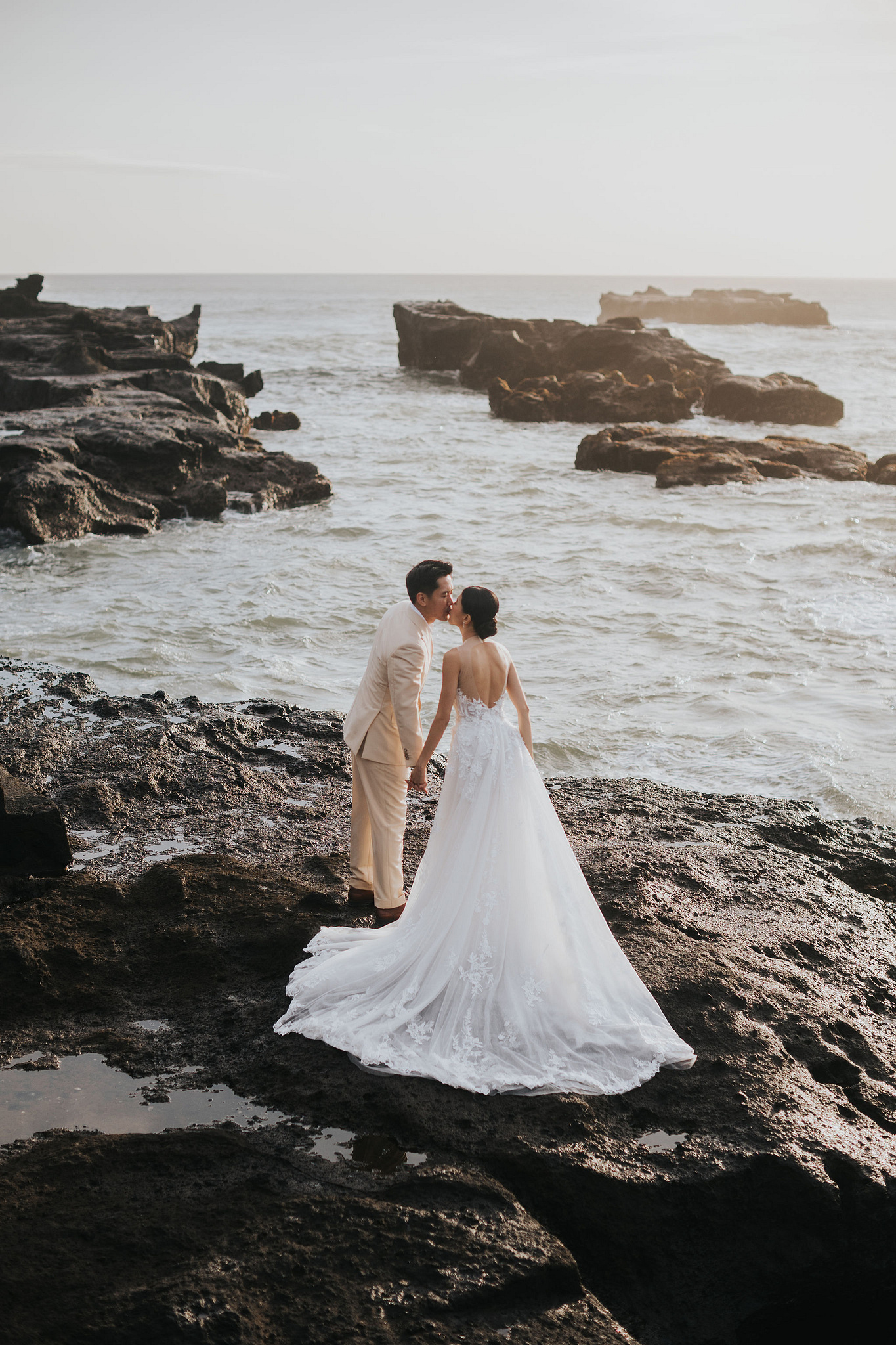 Bali Pre-Wedding Photoshoot | Lake Tamblingan, Rumah Gemuk & Mengening Beach at Mengening Beach 2 (Gown)   pre-wedding photo