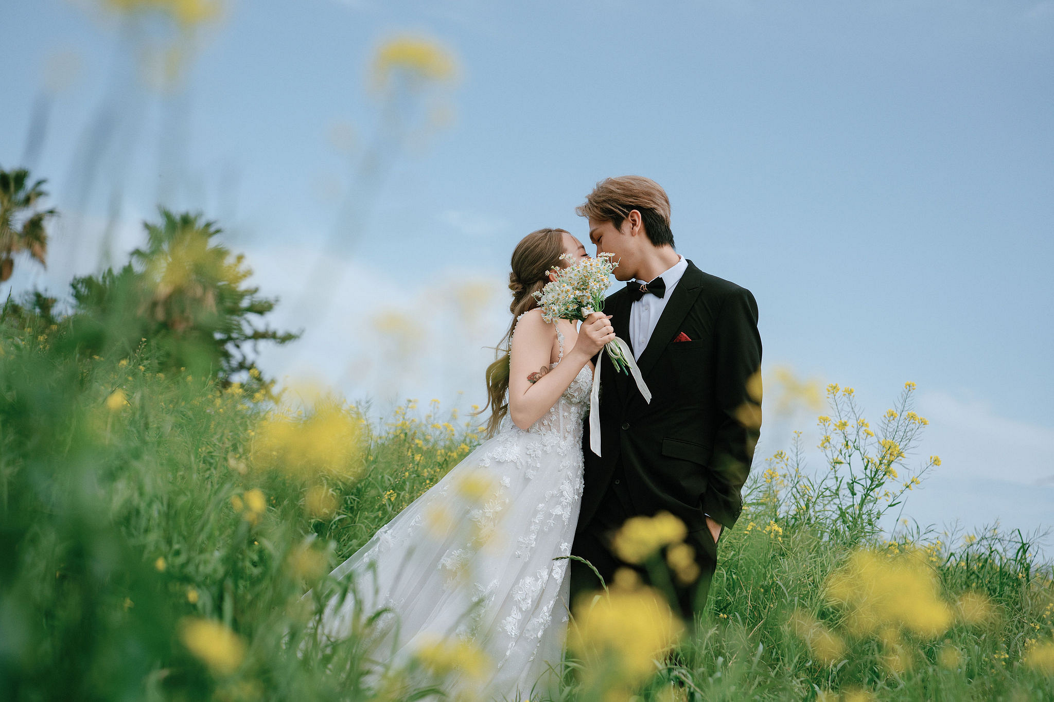 Jeju Pre-Wedding Photoshoot | Sangye-dong Forest, Yerae Ecological Park & Hyeopjae Beach at Yerae Ecological Park pre-wedding photo