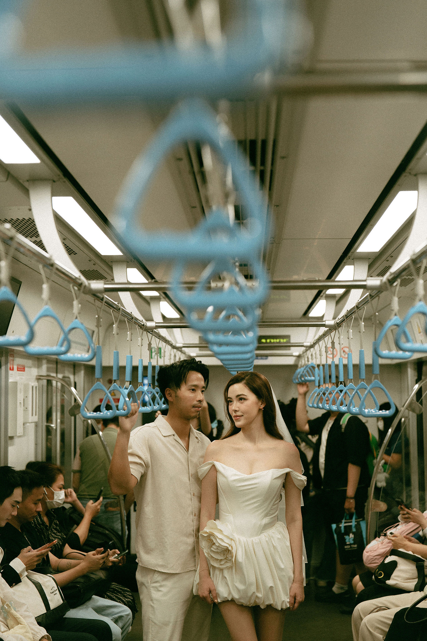 Ho Chi Minh Vietnam Pre-Wedding Photoshoot | European Film Studio, Market Streets & Saigon Bridge at Saigon Train Station pre-wedding photo