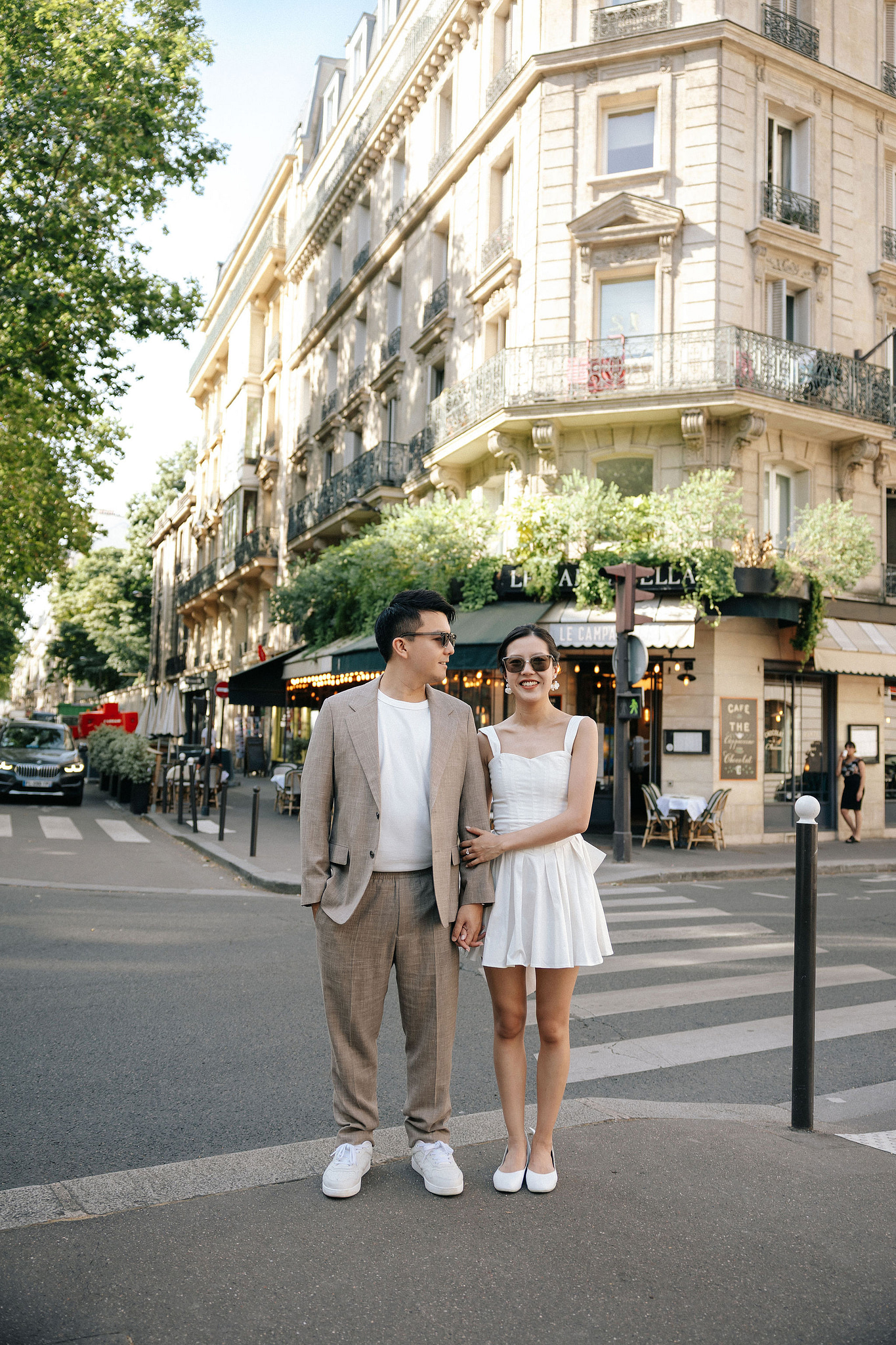 Paris Pre-Wedding Photoshoot | Place du Trocadéro, Bir-Hakeim Bridge & Parisian Streets at Parisian Streets pre-wedding photo