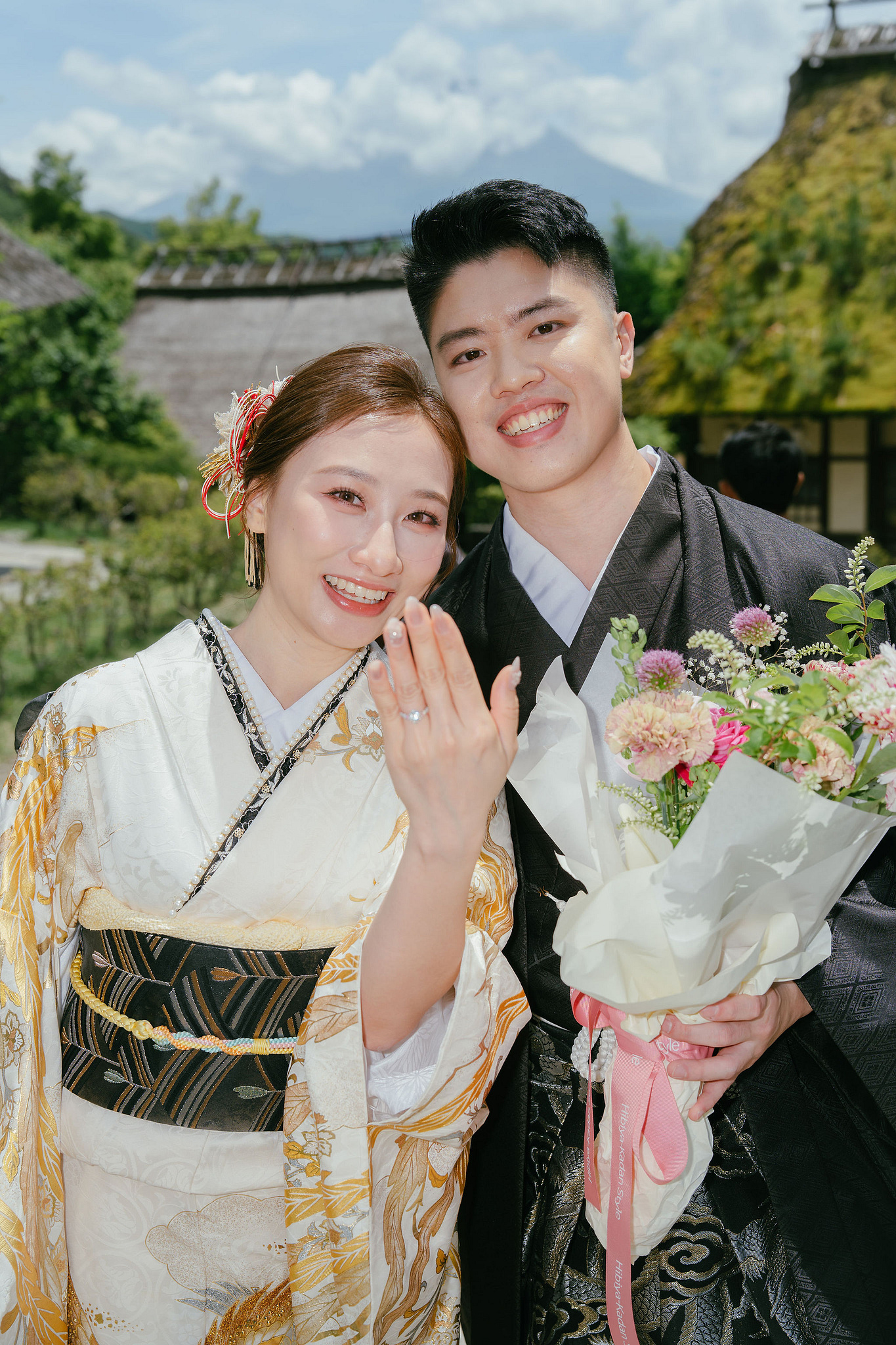 Mt. Fuji Pre-Wedding Photoshoot | Mt. Fuji Village, Oishi Park & Mt. Fuji Park at Mt. Fuji Village pre-wedding photo