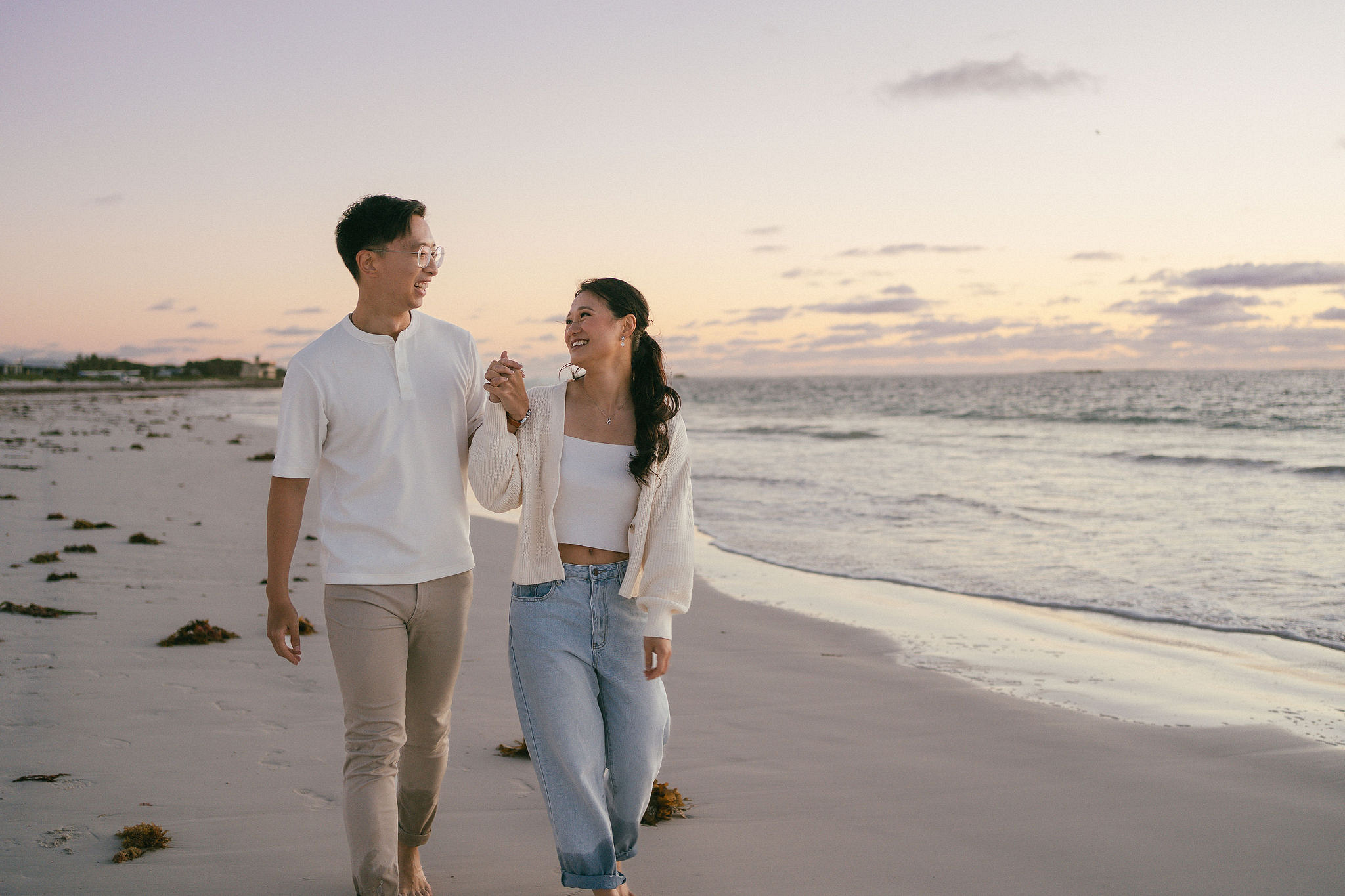 Perth Pre-Wedding Photoshoot | Wanneroo Pines, Yanchep National Park, Lancelin & Lancelin Beach at Lancelin Beach pre-wedding photo