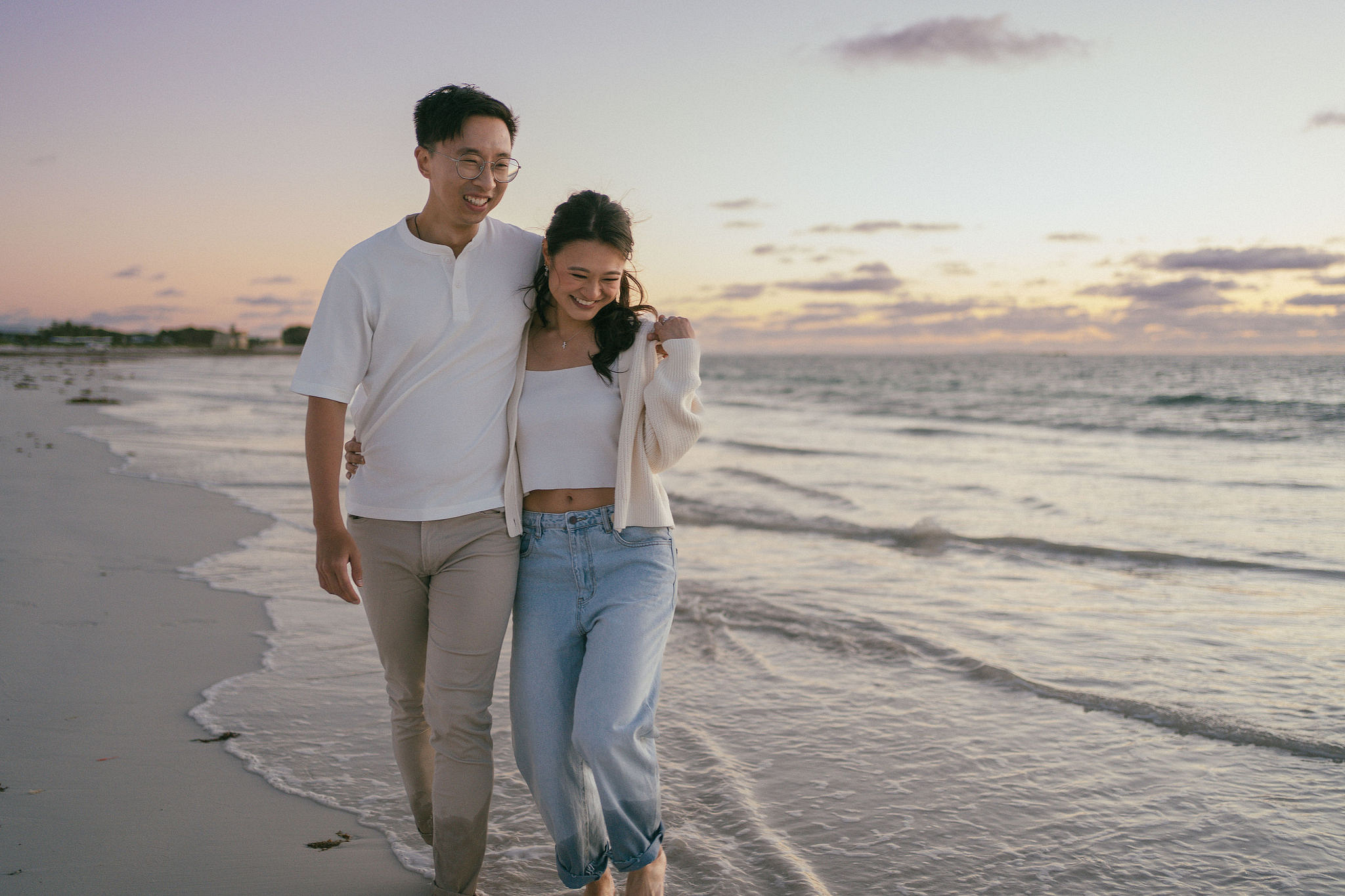 Perth Pre-Wedding Photoshoot | Wanneroo Pines, Yanchep National Park, Lancelin & Lancelin Beach at Lancelin Beach pre-wedding photo