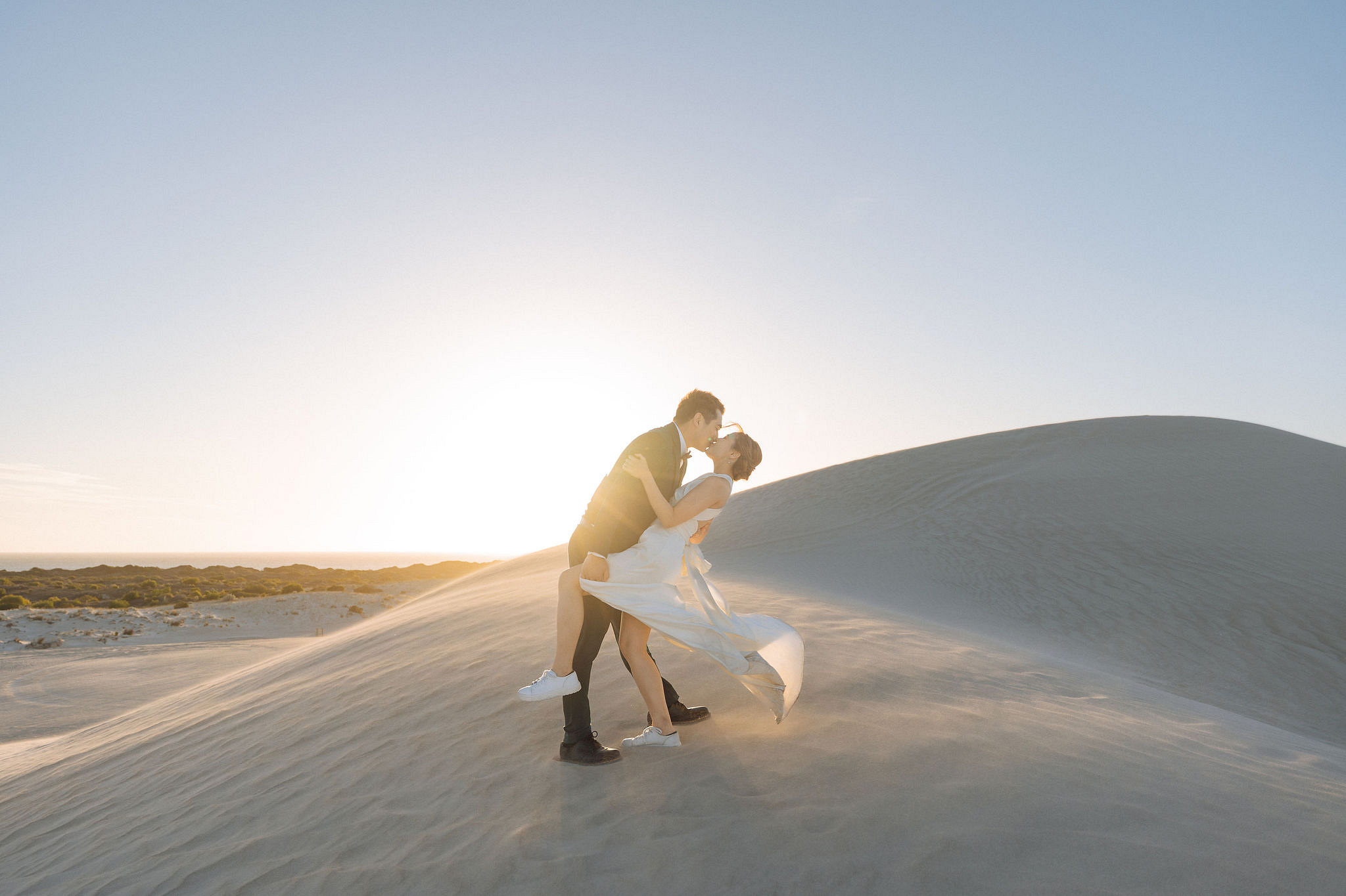 Perth Pre-Wedding Photoshoot | Fremantle, Blue House, Lancelin & Lancelin Beach at Lancelin pre-wedding photo