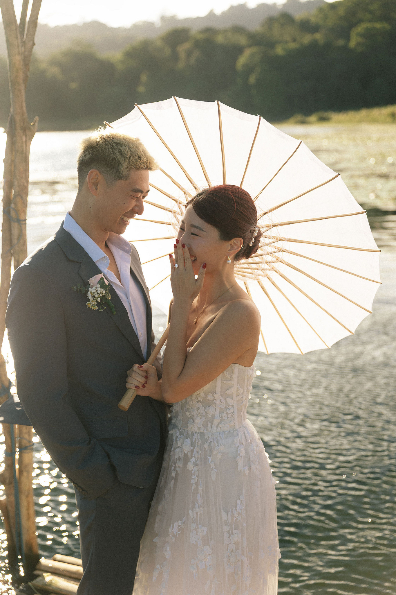 Bali Pre-Wedding Photoshoot | Lake Tamblingan, Kebun Raya Botanic Gardens & Blangsinga Waterfall at Lake Tamblingan pre-wedding photo