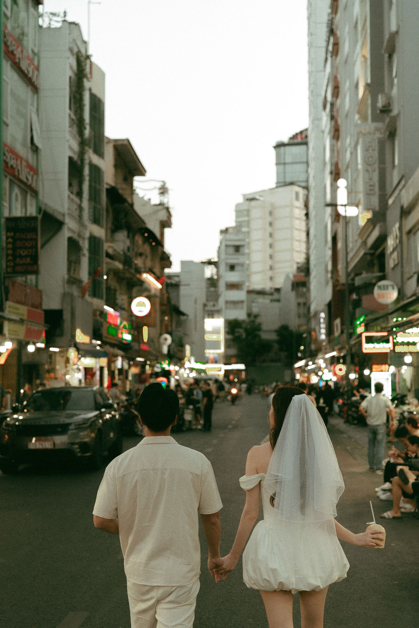 Ho Chi Minh Vietnam Pre-Wedding Photoshoot | European Film Studio, Market Streets & Saigon Bridge at Local Market pre-wedding photo