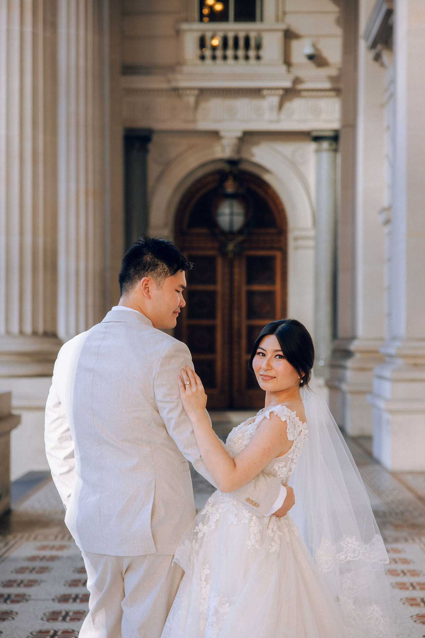 Melbourne Pre-Wedding Photoshoot | Mont Du Soleil, St Patrick Cathedral, The Parliament House & Prince Bridge at The Parliament House pre-wedding photo