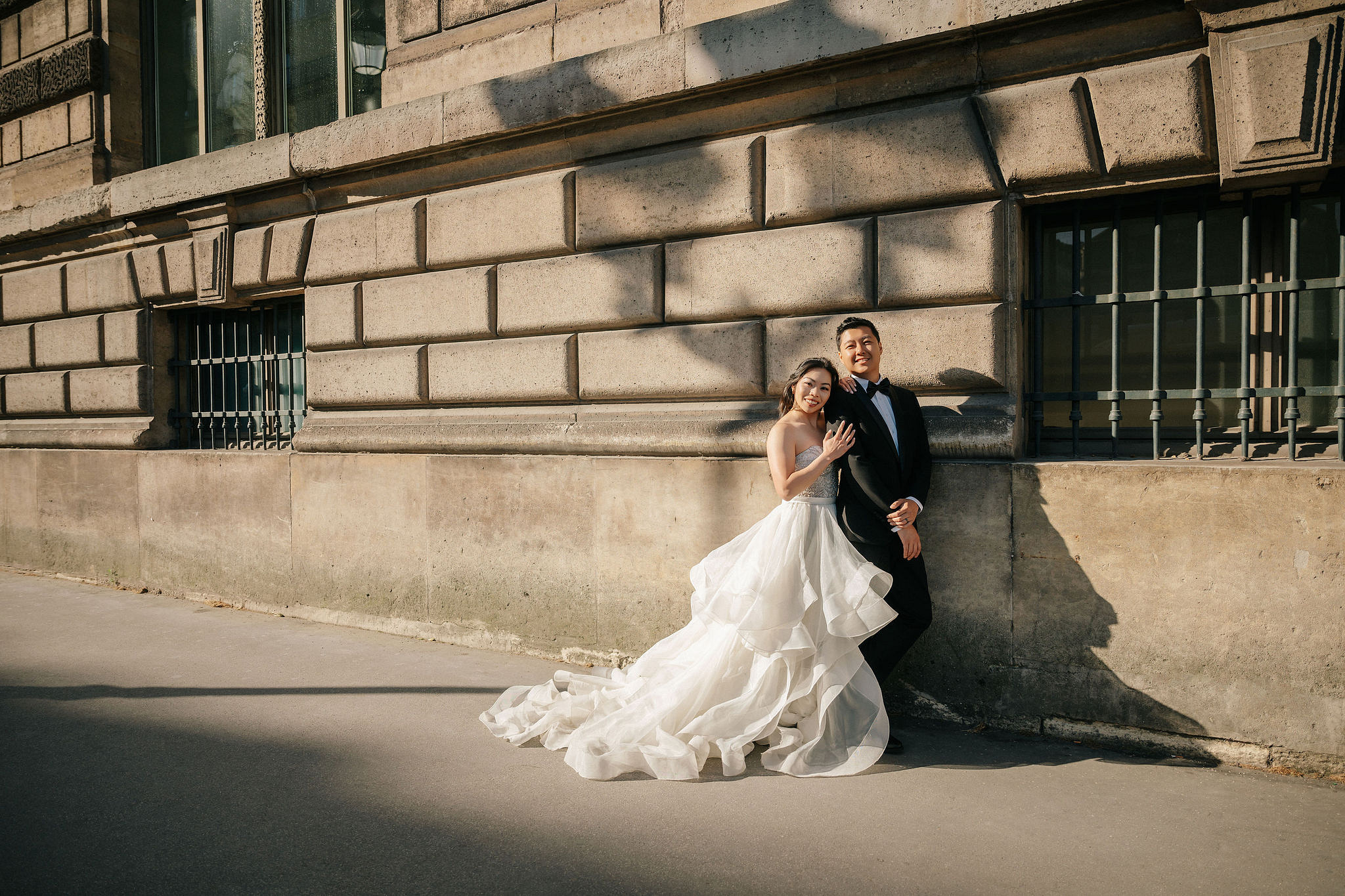 Paris Pre-Wedding Photoshoot | Place du Trocadéro, Port Debilly, Louvre, Parisian Streets & Bir-Hakeim Bridge at Parisian Streets pre-wedding photo