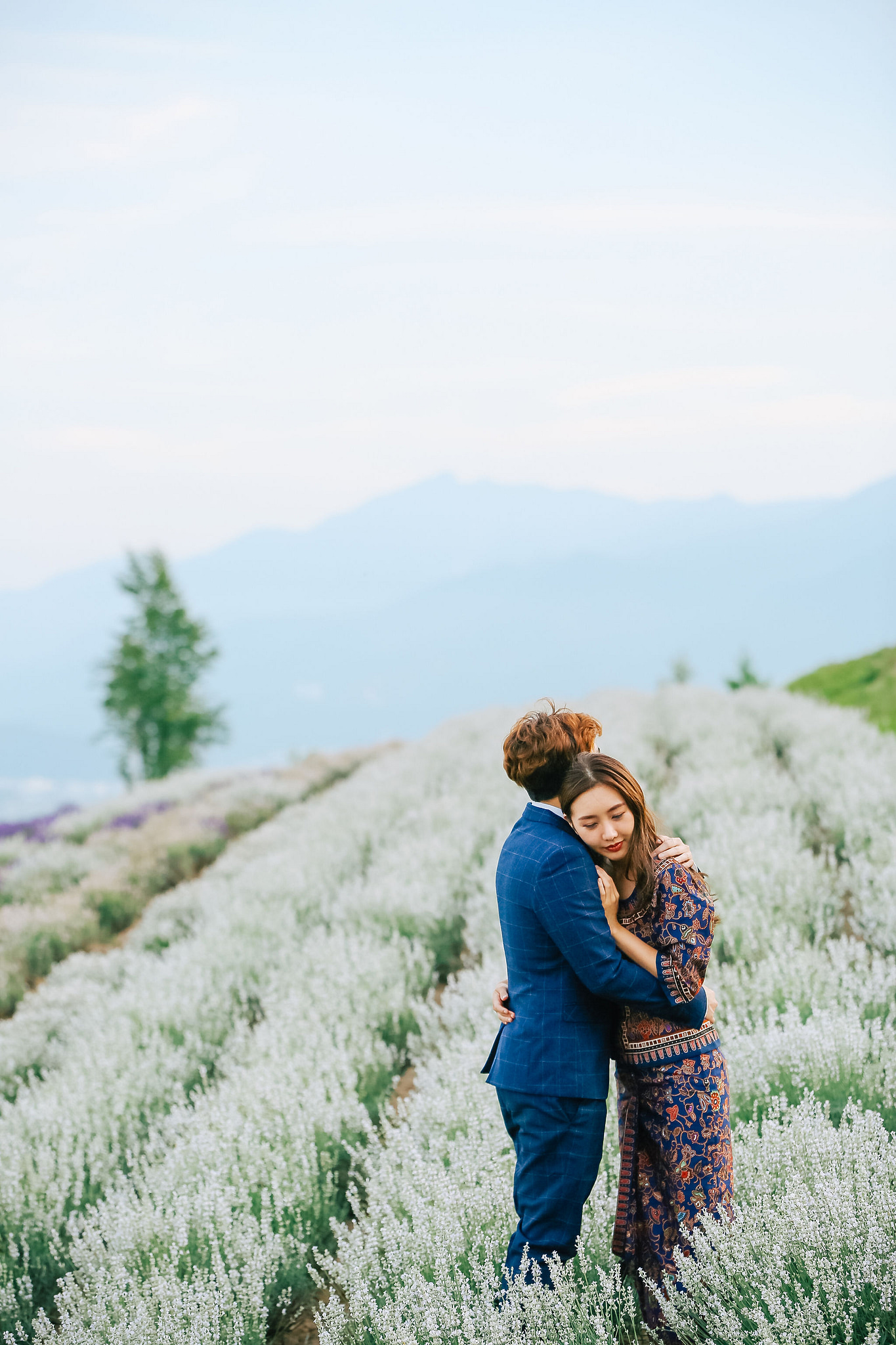 Photographer In Hokkaido: Pre-Wedding Photoshoot At Blue Pond And Saika No Sato Flower Farm at Blue Pond & Lavender Park pre-wedding photo