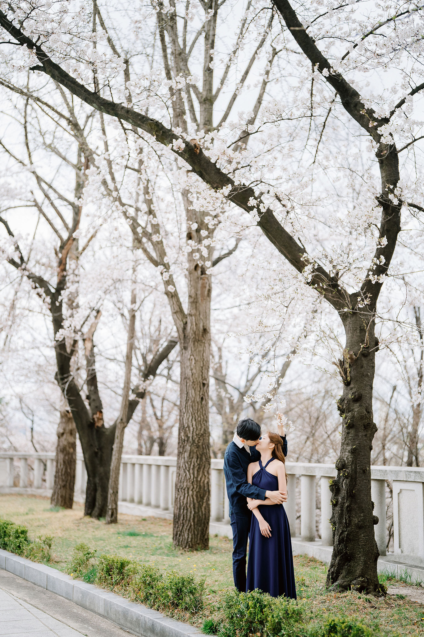 Seoul Pre-Wedding Photoshoot | Yongsan Park, Yonsei University & Kyung Hee University at Kyung Hee University pre-wedding photo