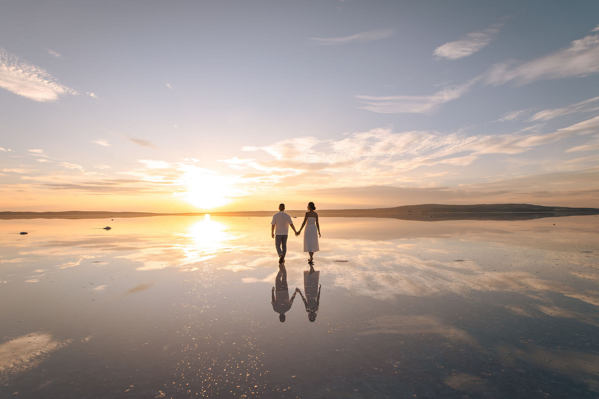 Cappadocia Pre-Wedding Photoshoot | Love Valley, Canyon, Lunar Cappadocian Hotel & Lake Tuz at Salt Lake pre-wedding photo