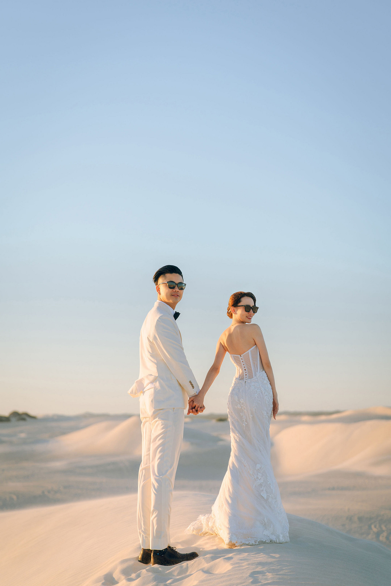 Perth Pre-Wedding Photoshoot | Lancelin, State Buildings & UWA at Lancelin Sand Dunes pre-wedding photo