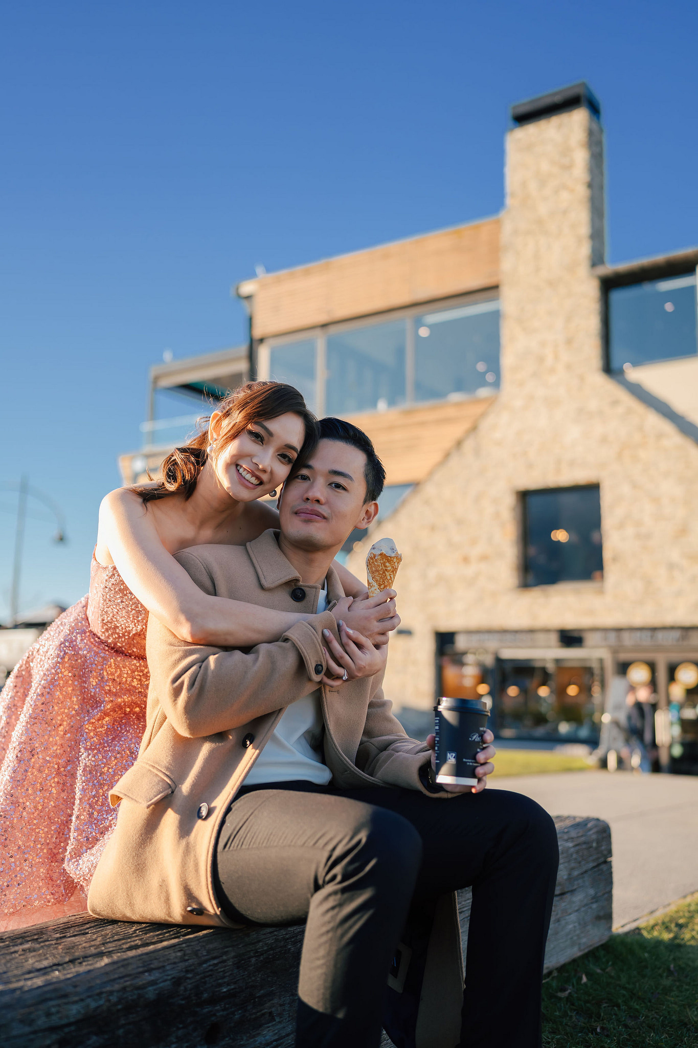 New Zealand Pre-Wedding Photoshoot | Coromandel Peak, Lake Wakatipu & Queenstown, Skippers Canyon, Lake Tekapo, Mount Cook National Park & Glacier at Lake Wakatipu & Queenstown pre-wedding photo