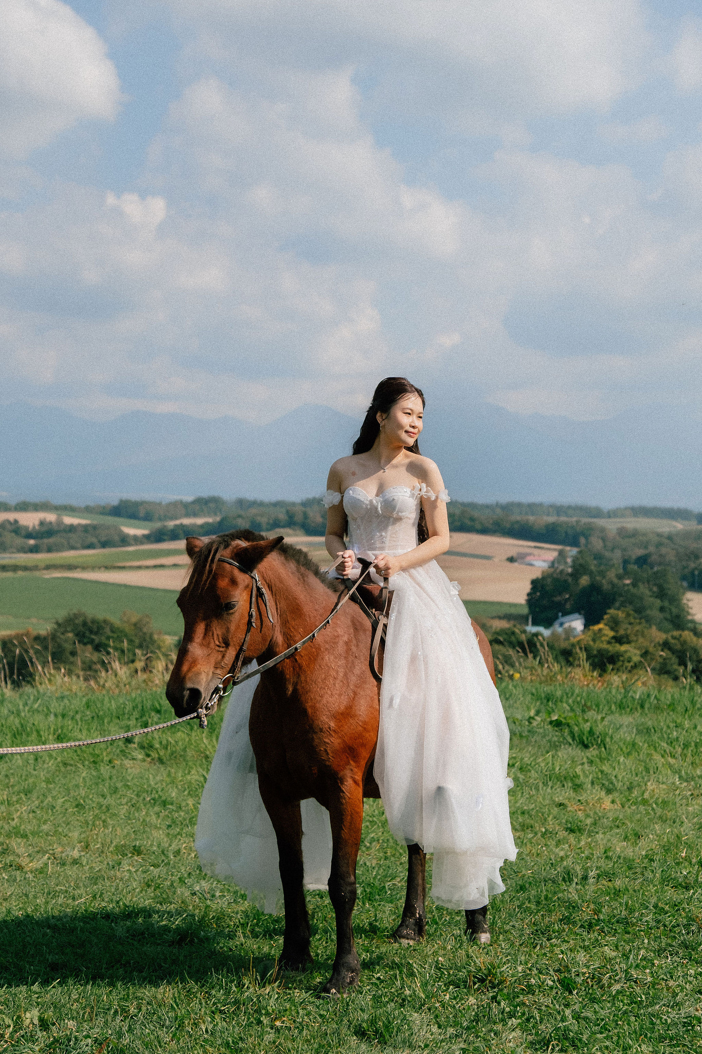 Furano, Hokkaido Pre-Wedding Photoshoot | Farm Chiyoda, Shikisai-no-oka & Ningle Terrace at Farm Chiyoda pre-wedding photo