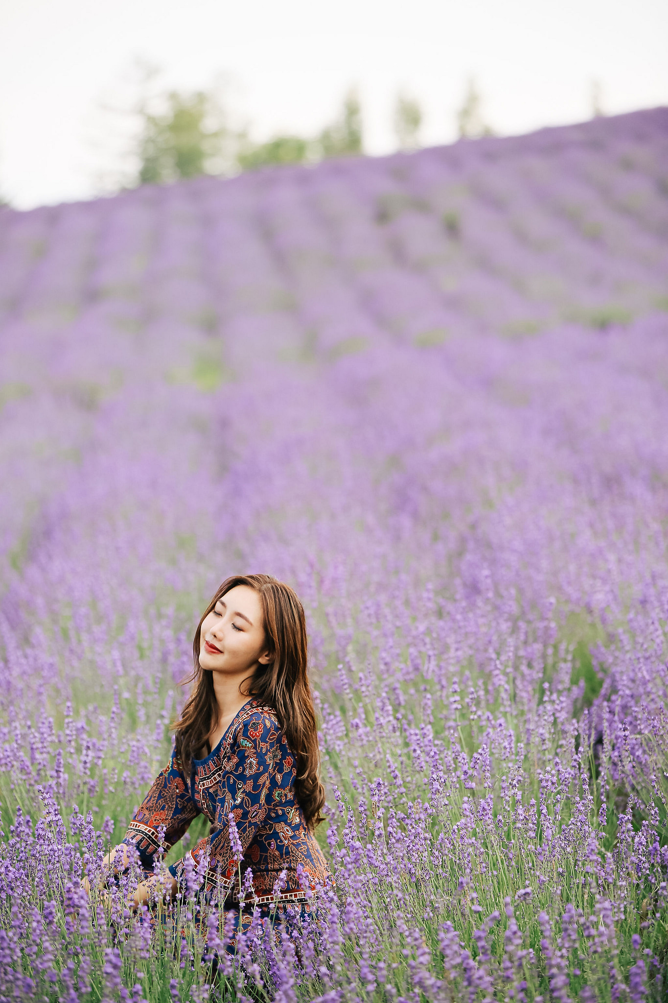 Photographer In Hokkaido: Pre-Wedding Photoshoot At Blue Pond And Saika No Sato Flower Farm at Blue Pond & Lavender Park pre-wedding photo