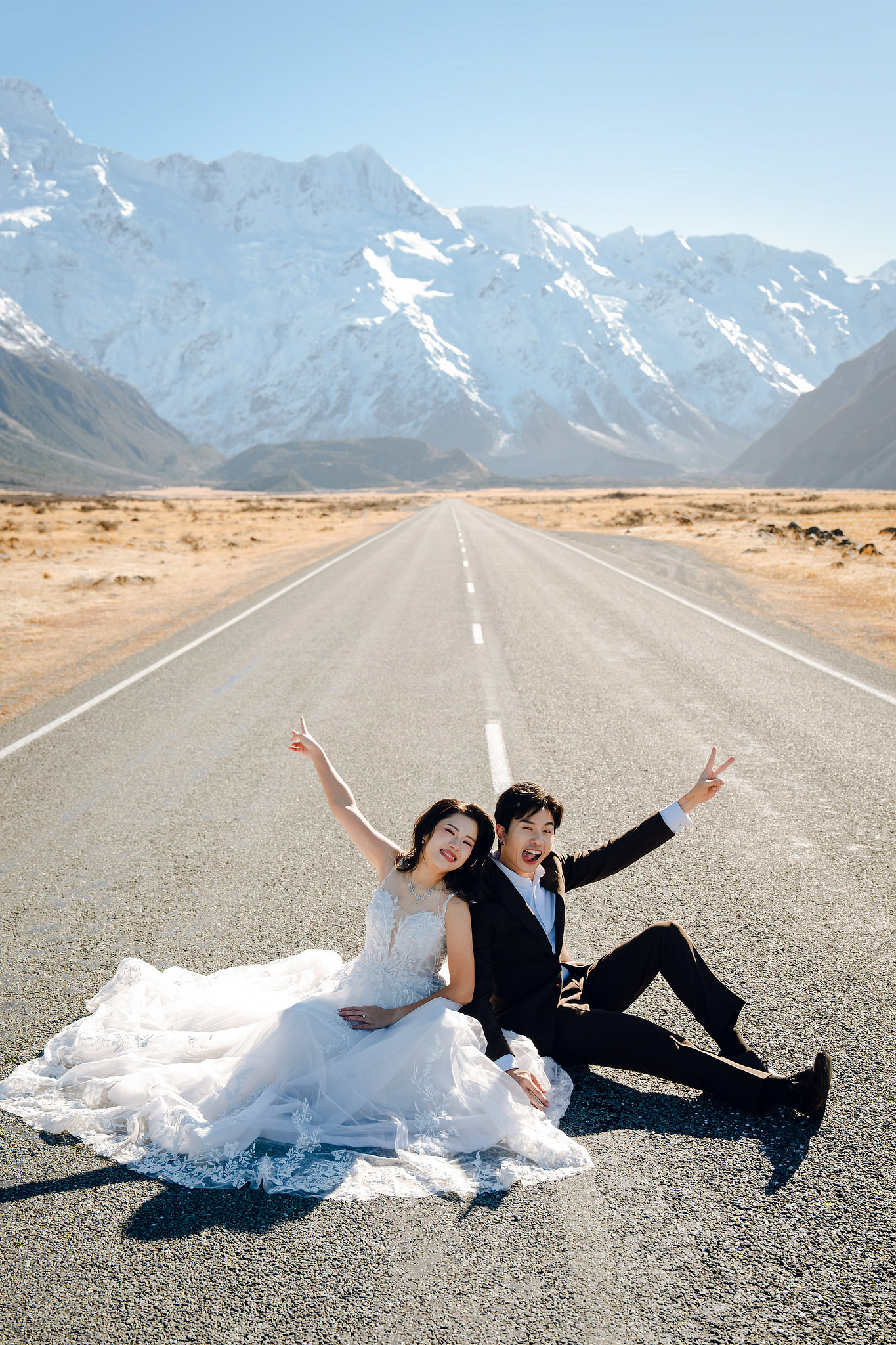 New Zealand Pre-Wedding Photoshoot | Lake Wakatipu & Cecil Peak, Glacier & Mount Cook National Park at Mount Cook National Park pre-wedding photo