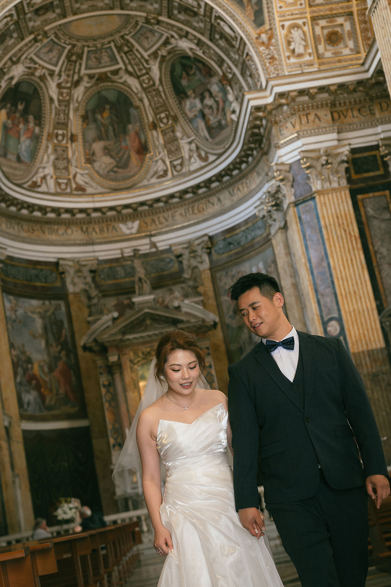 Rome Pre-Wedding Photoshoot | Rome Streets, Capitoline Hill, Basilica of St. Anthony, Villa Borghese & Giardino di Sant’Alessio at Basilica of St. Anthony pre-wedding photo