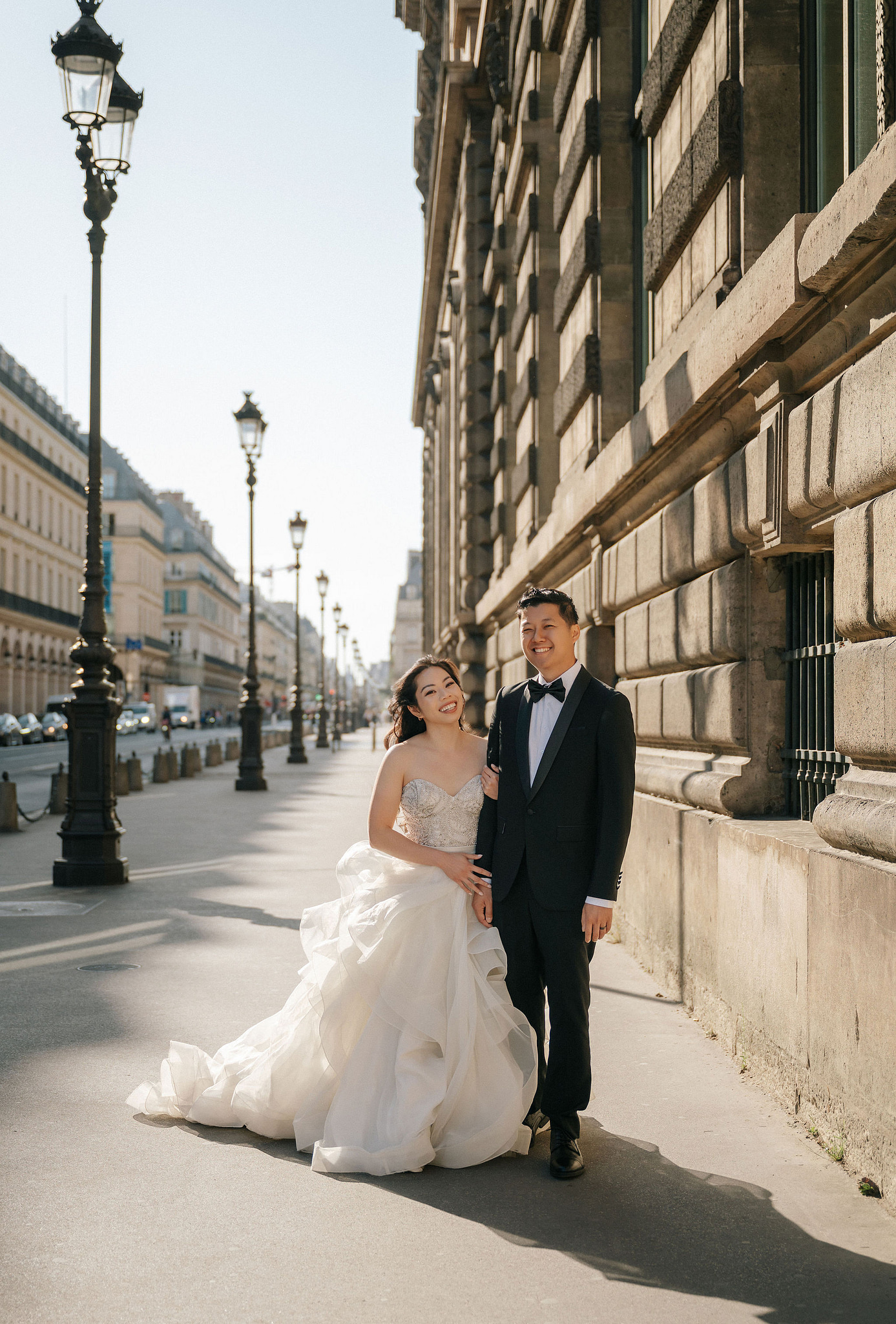 Paris Pre-Wedding Photoshoot | Place du Trocadéro, Port Debilly, Louvre, Parisian Streets & Bir-Hakeim Bridge at Parisian Streets pre-wedding photo