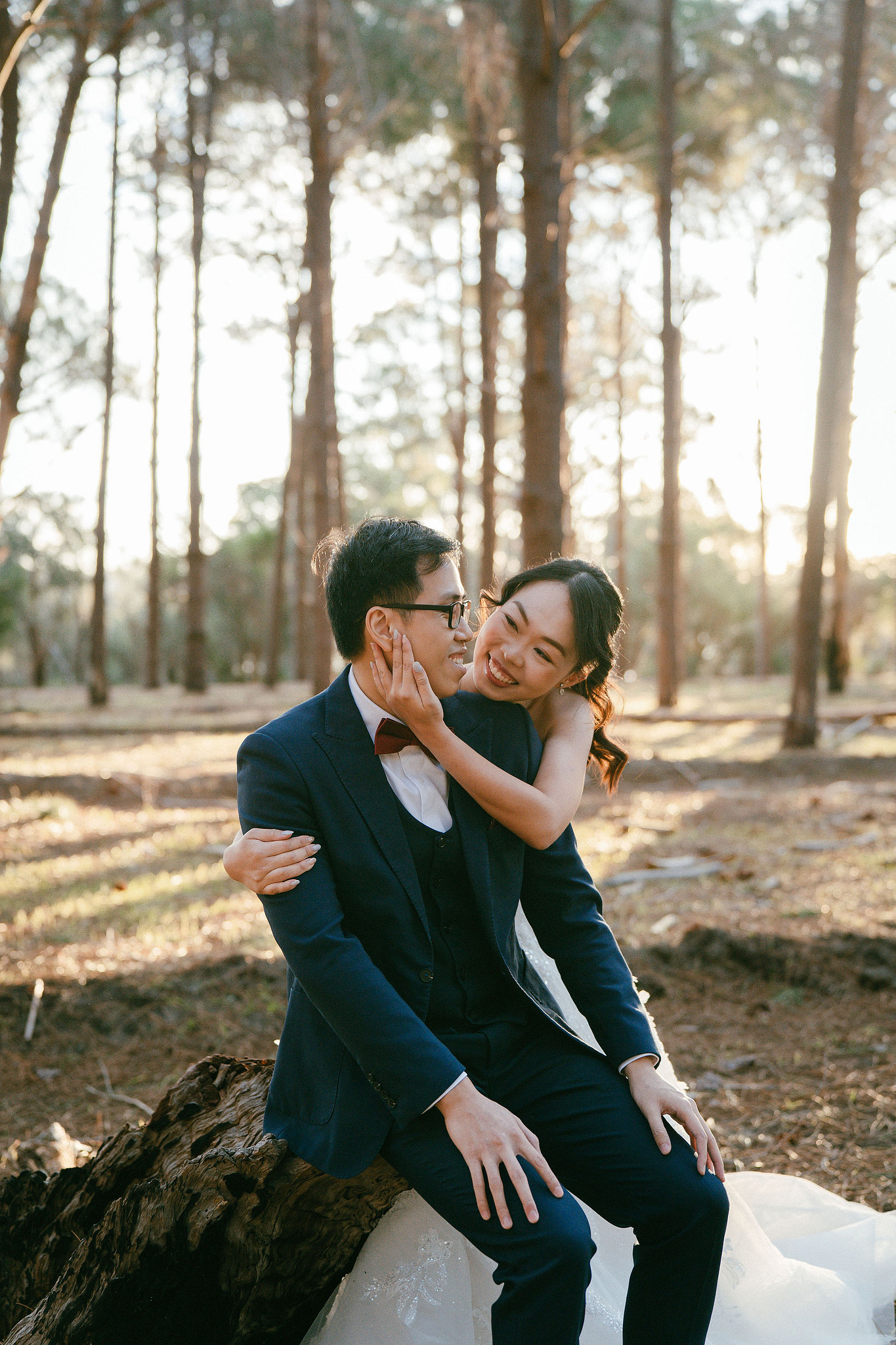 Perth Pre-Wedding Photoshoot | State Buildings & Wanneroo Pines at Wanneroo Pines pre-wedding photo