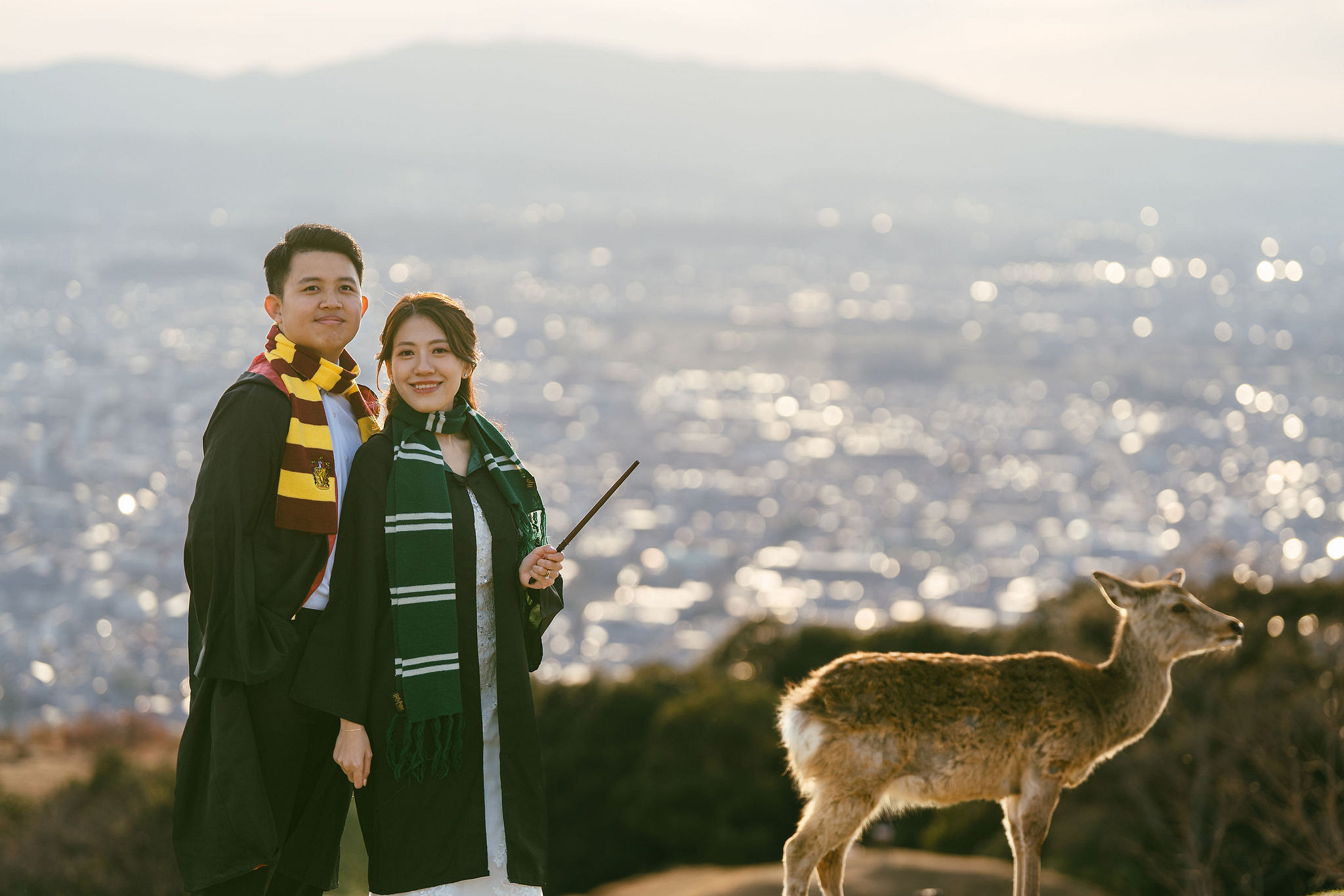 Kyoto Pre-Wedding Photoshoot | Nara Park, Gion & Mount Wakakusa at Mount Wakakusa pre-wedding photo