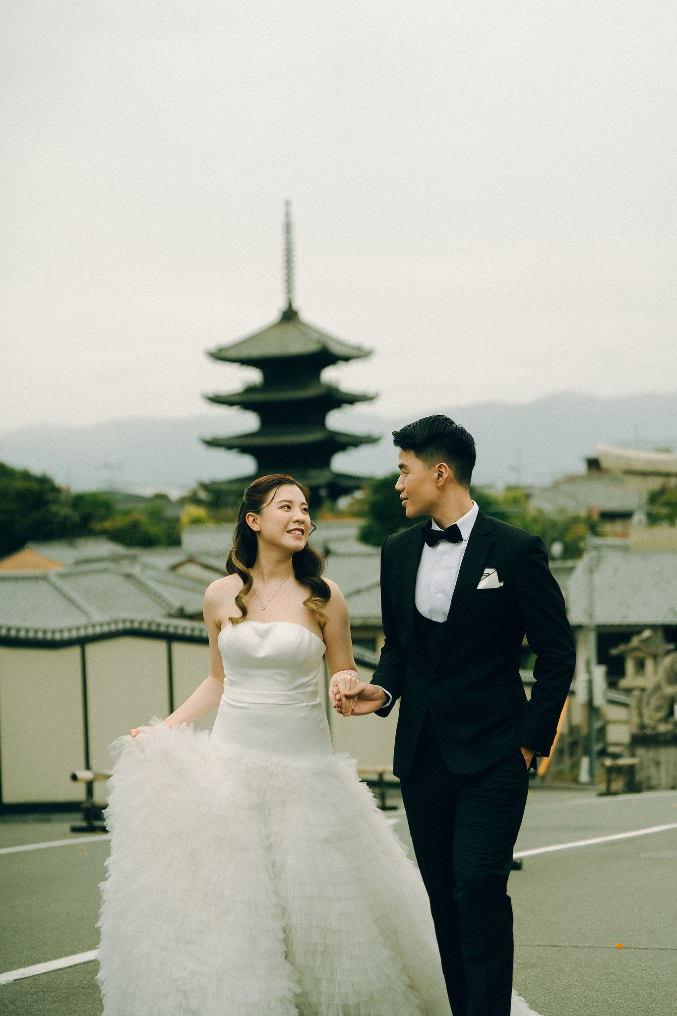 Kyoto Pre-Wedding Photoshoot | Fushimi Inari, Gion & Nara Park at Gion District & Historic Streets pre-wedding photo