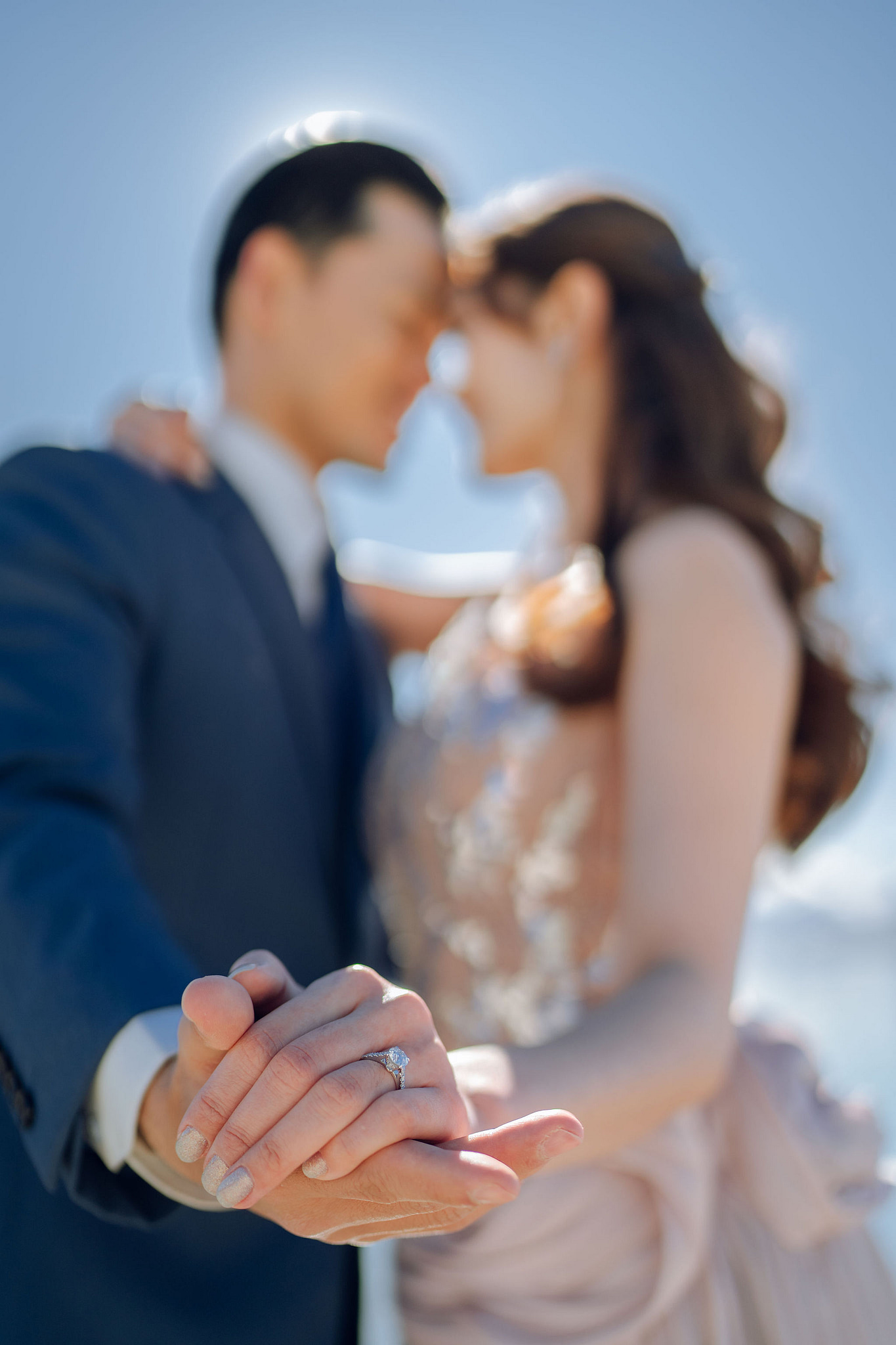 New Zealand Pre-Wedding Photoshoot | Coromandel Peak, Lake Wakatipu & Queenstown, Skippers Canyon, Lake Tekapo, Mount Cook National Park & Glacier at Lake Tekapo pre-wedding photo