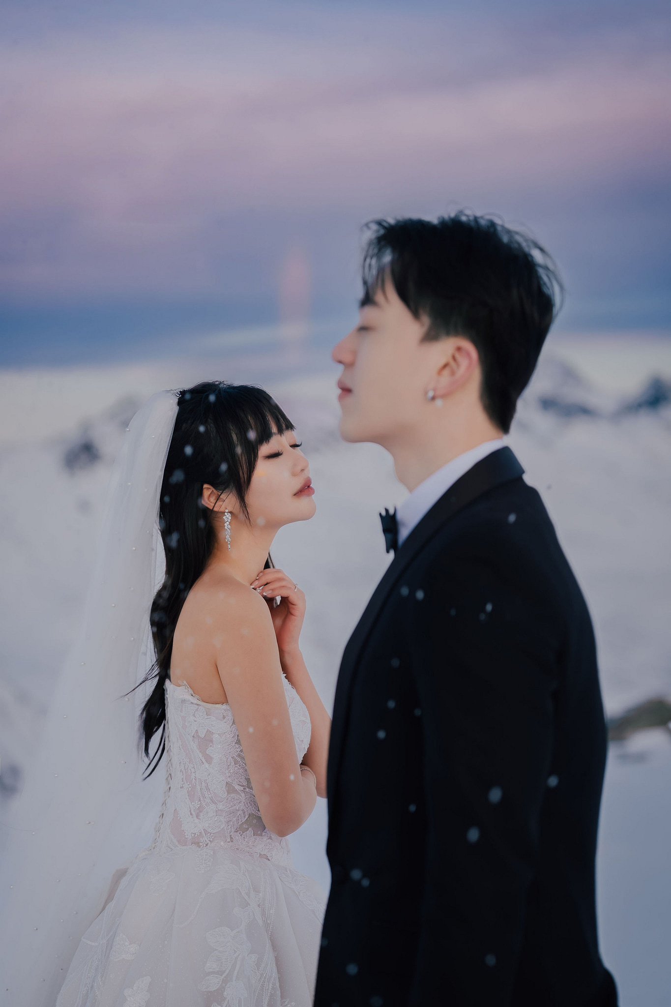 New Zealand Pre-Wedding Photoshoot | Lake Wakatipu, Fog Peak, Lake Tekapo, Glacier & Mount Cook National Park at Fog Peak pre-wedding photo
