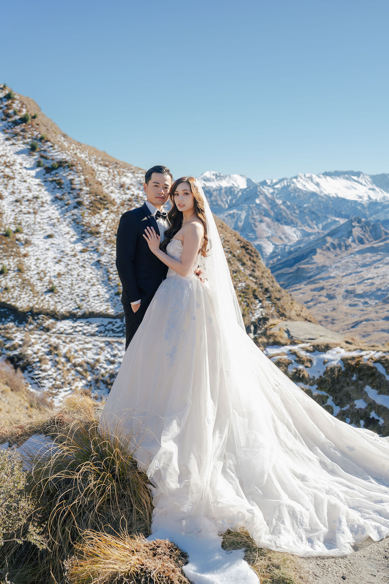 New Zealand Pre-Wedding Photoshoot | Coromandel Peak, Lake Wakatipu & Queenstown, Skippers Canyon, Lake Tekapo, Mount Cook National Park & Glacier at Skippers Canyon pre-wedding photo