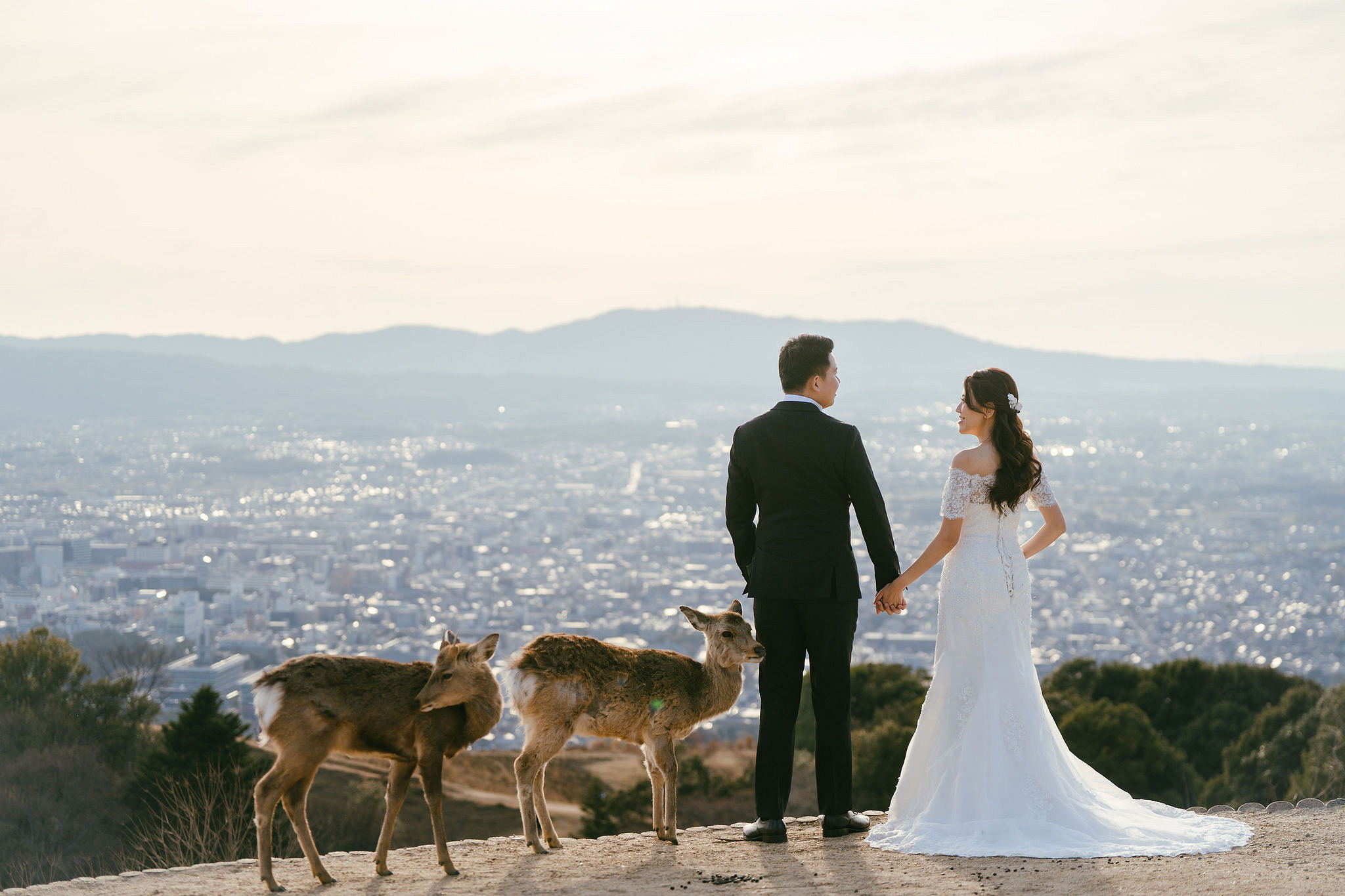 Kyoto Pre-Wedding Photoshoot | Nara Park, Gion & Mount Wakakusa at Mount Wakakusa pre-wedding photo