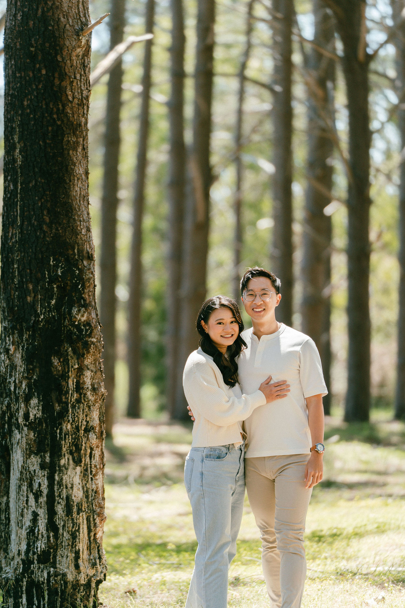 Perth Pre-Wedding Photoshoot | Wanneroo Pines, Yanchep National Park, Lancelin & Lancelin Beach at Wanneroo Pines pre-wedding photo
