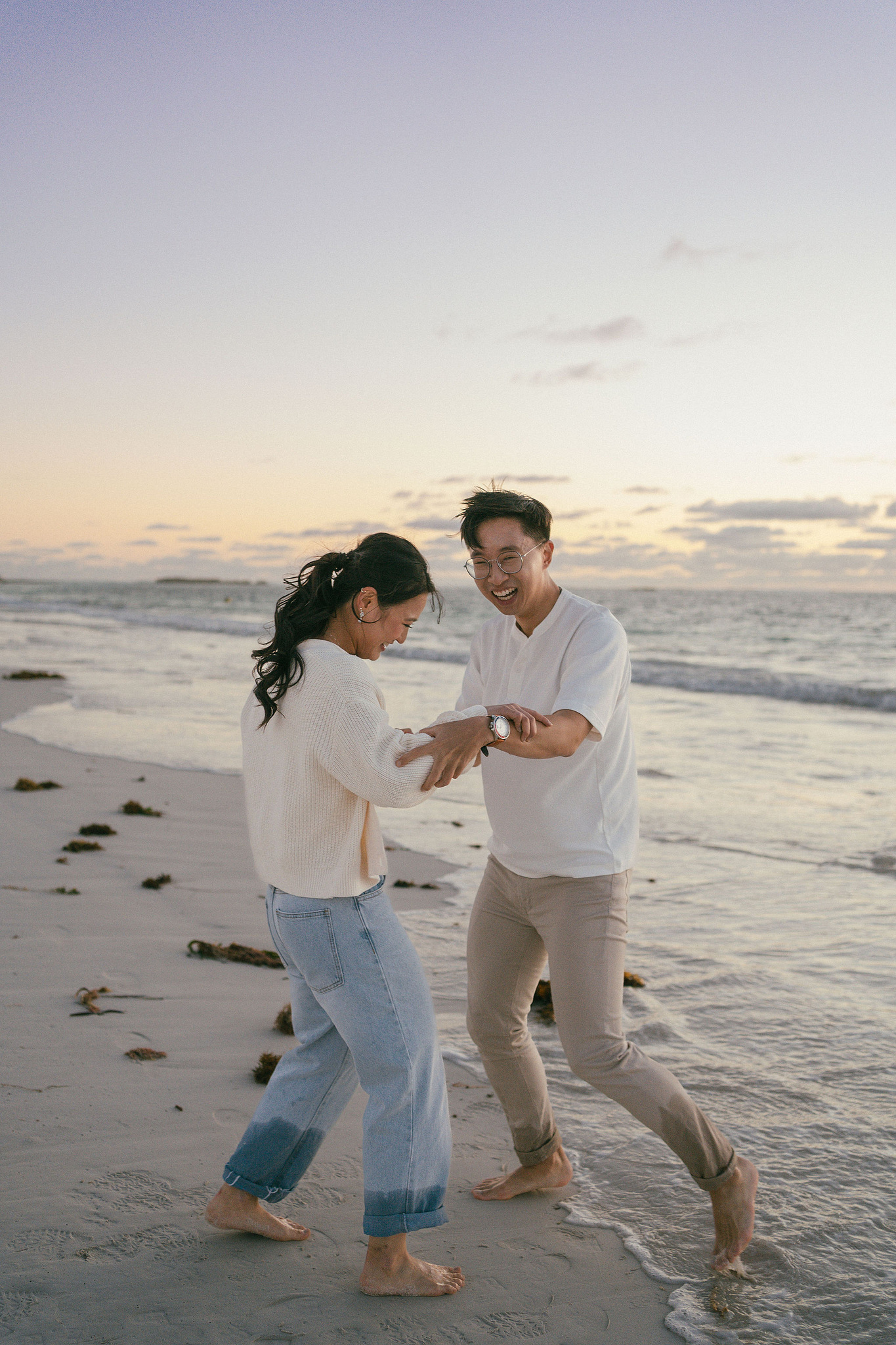 Perth Pre-Wedding Photoshoot | Wanneroo Pines, Yanchep National Park, Lancelin & Lancelin Beach at Lancelin Beach pre-wedding photo