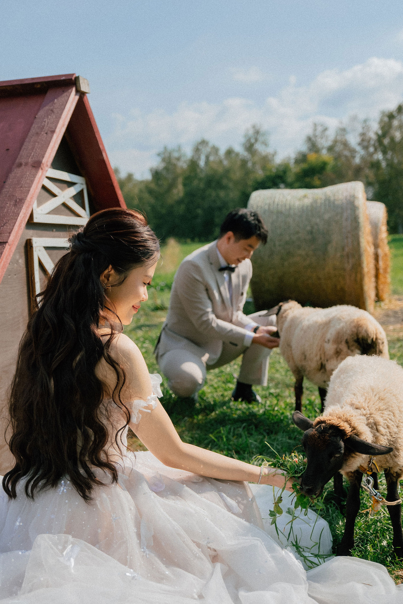 Furano, Hokkaido Pre-Wedding Photoshoot | Farm Chiyoda, Shikisai-no-oka & Ningle Terrace at Farm Chiyoda pre-wedding photo