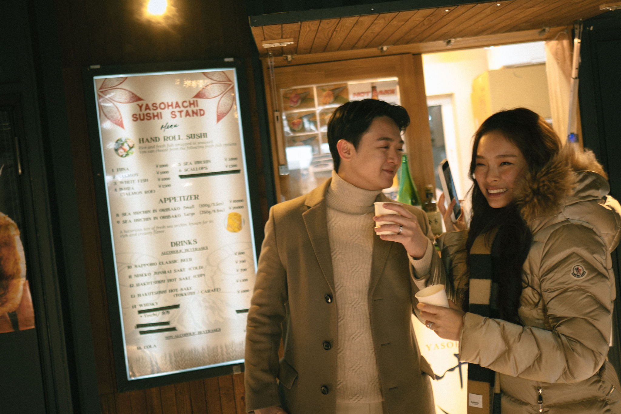 Hokkaido Pre-Wedding Photoshoot | Birch Forest, Rusutsu Resort & Hirafu Village at Hirafu Village pre-wedding photo